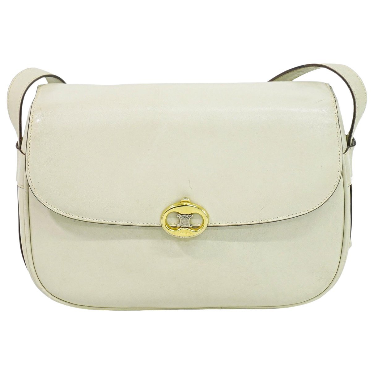 Case flap leather handbag