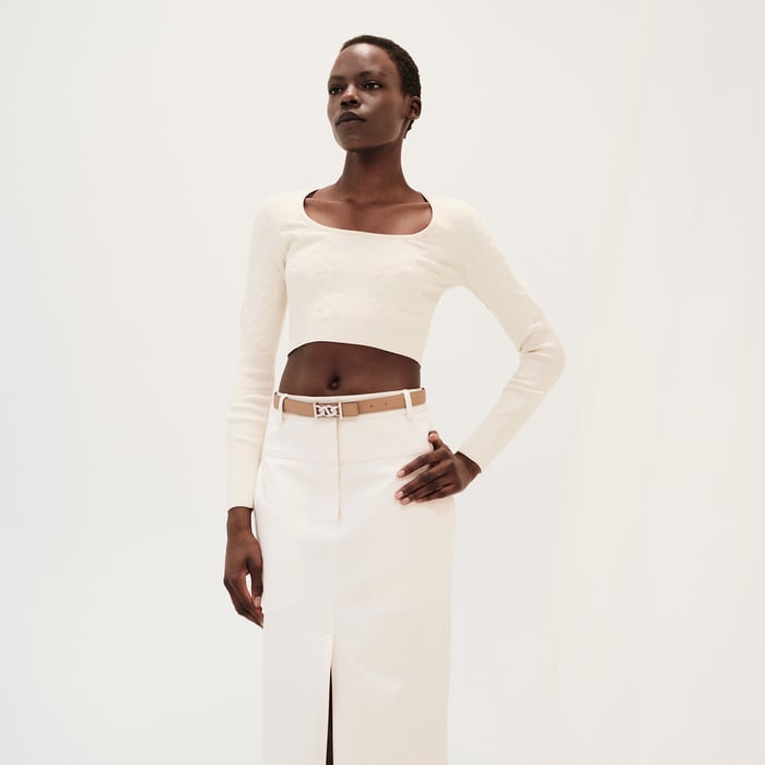 Blanc Naturel "H" Long-sleeve Sweater
