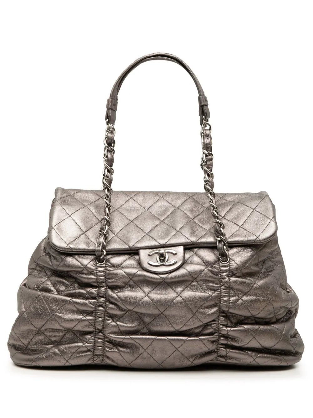 2006-2008 Quilted Metallic Lambskin Sharpei Flap handbag