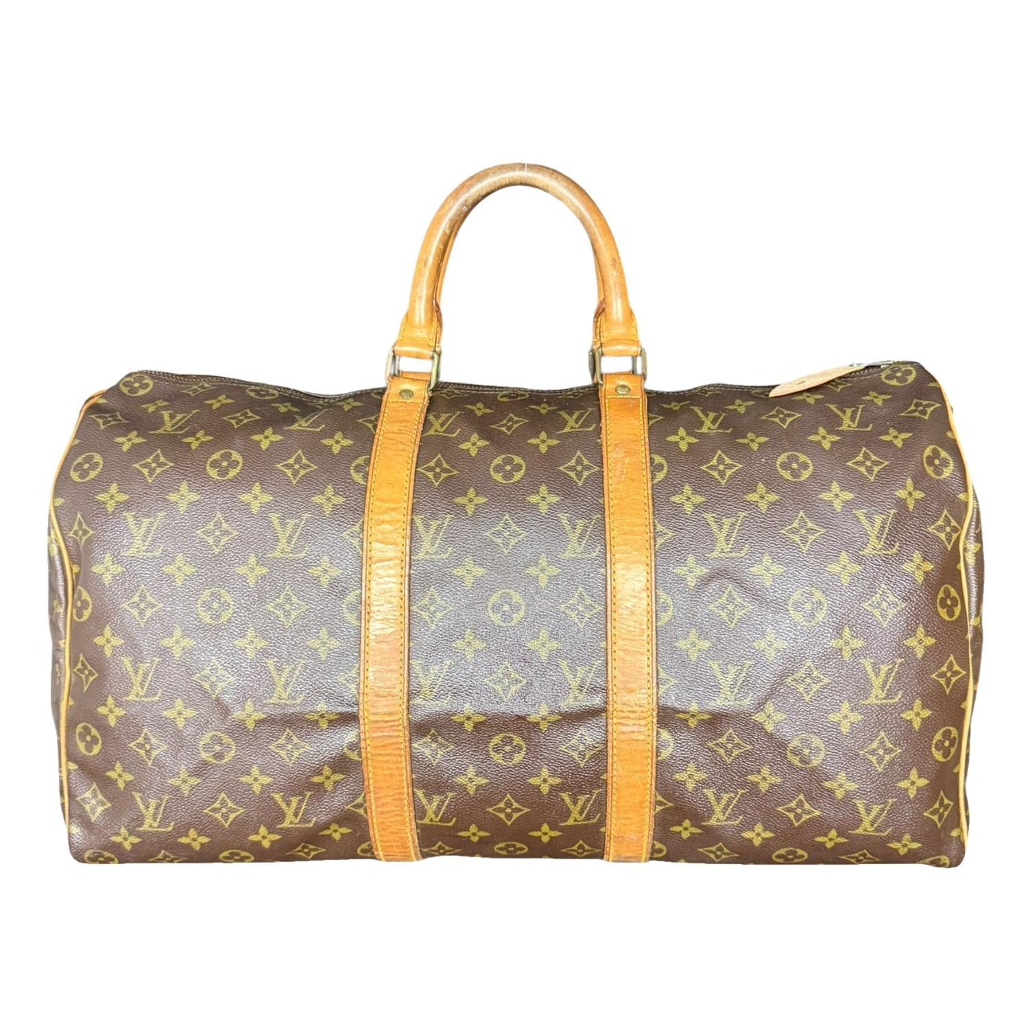 Keepall leather travel bag