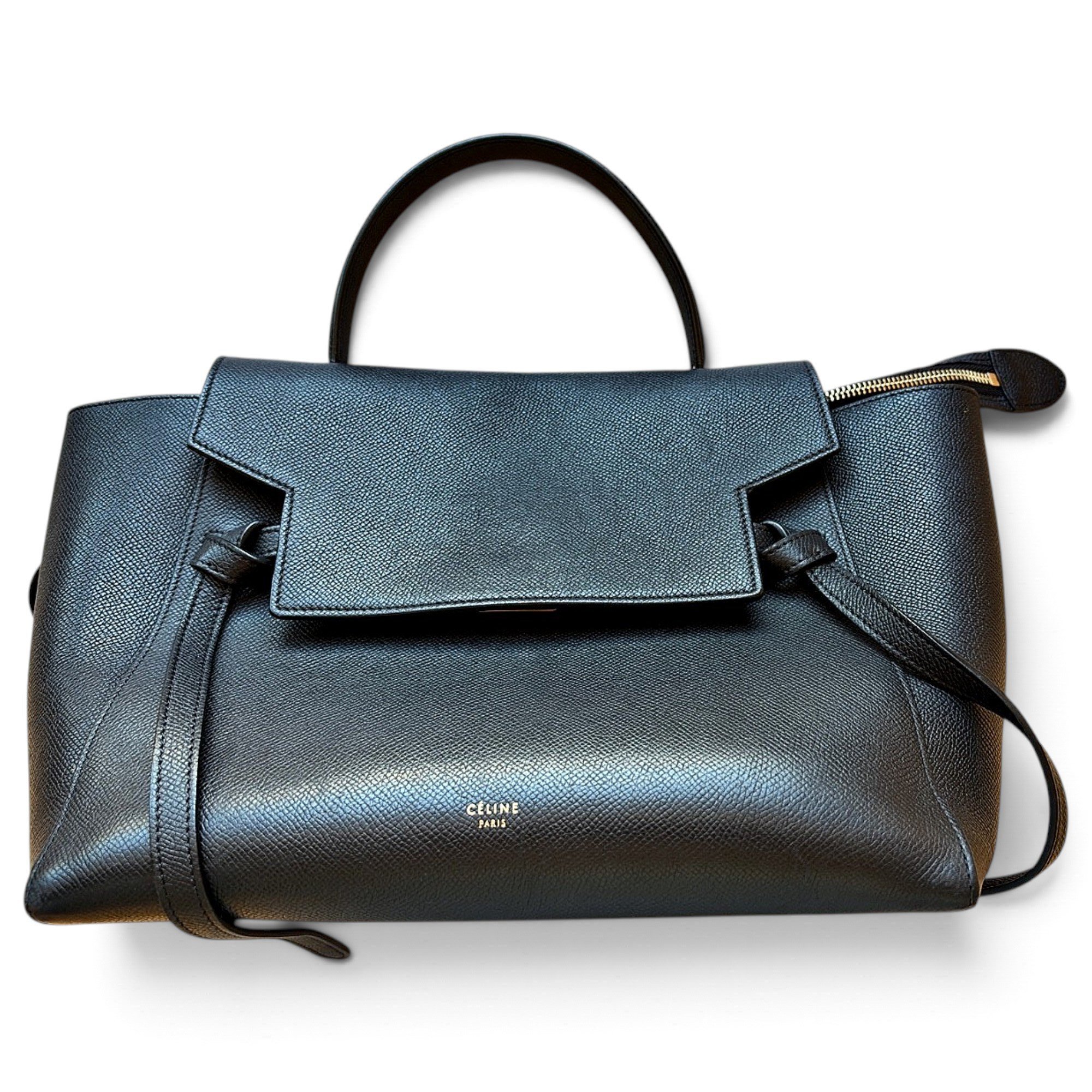 Belt leather handbag