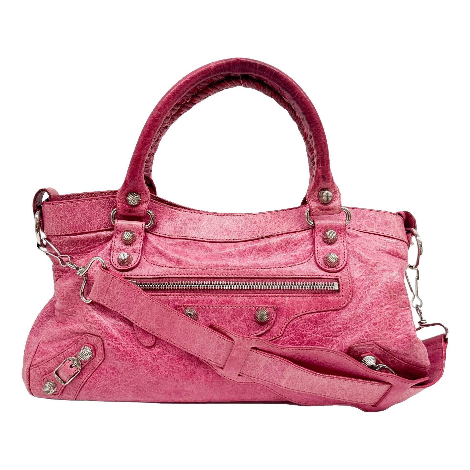 First leather handbag