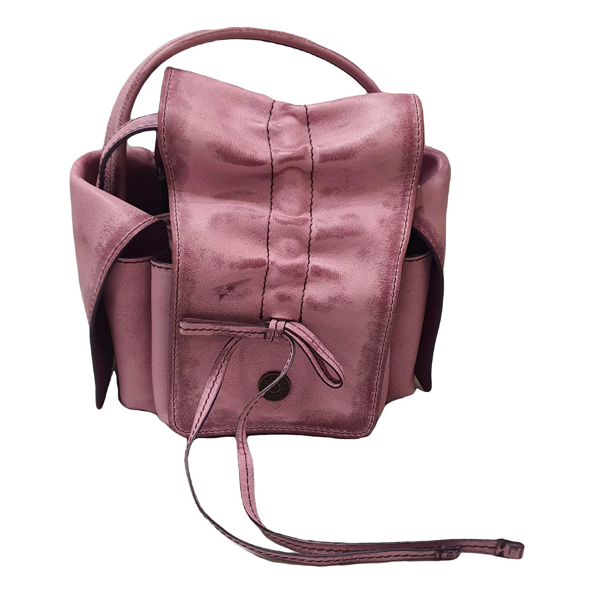 Multipocket leather handbag