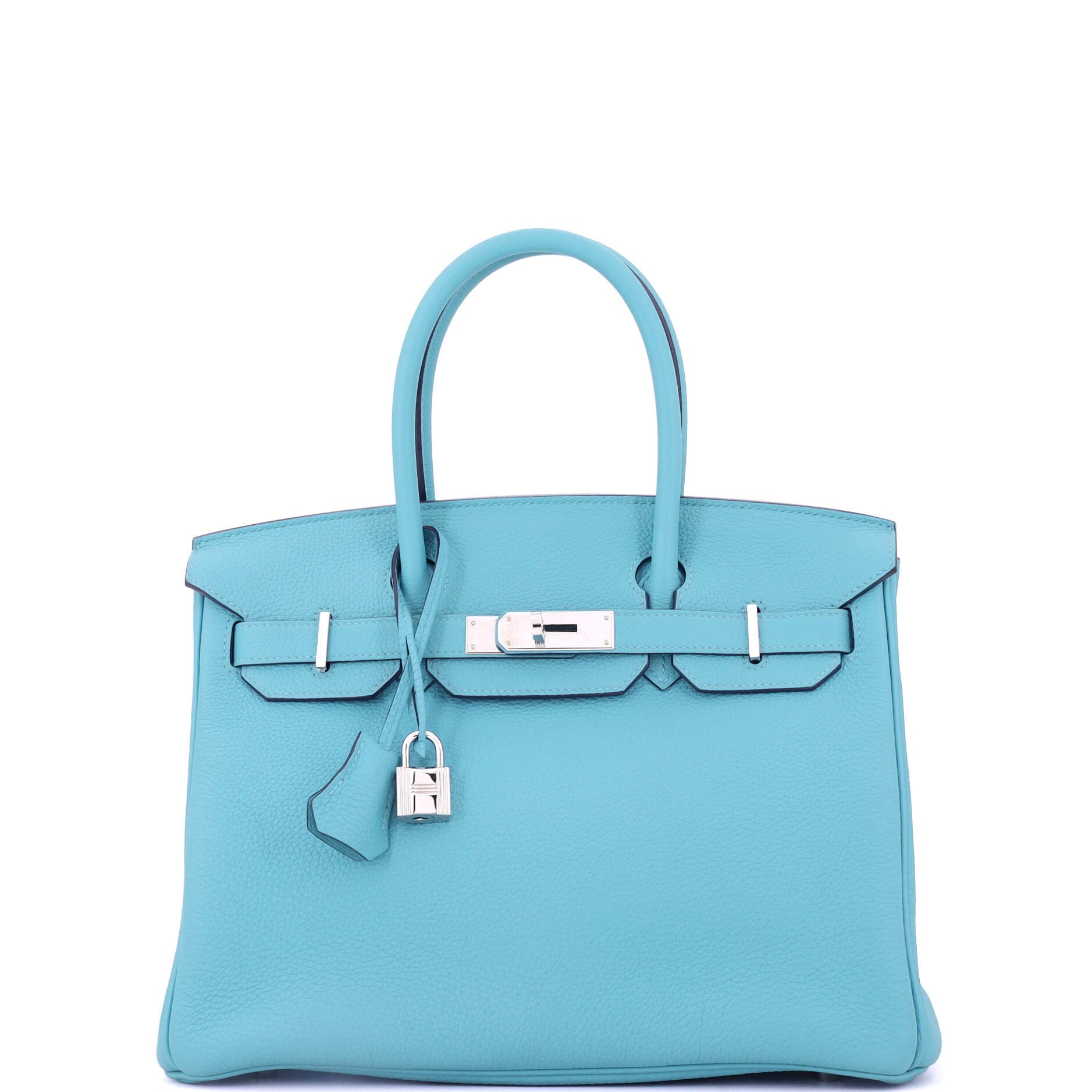 Hermes Birkin Handbag Bleu Du Nord Togo with Palladium Hardware 30