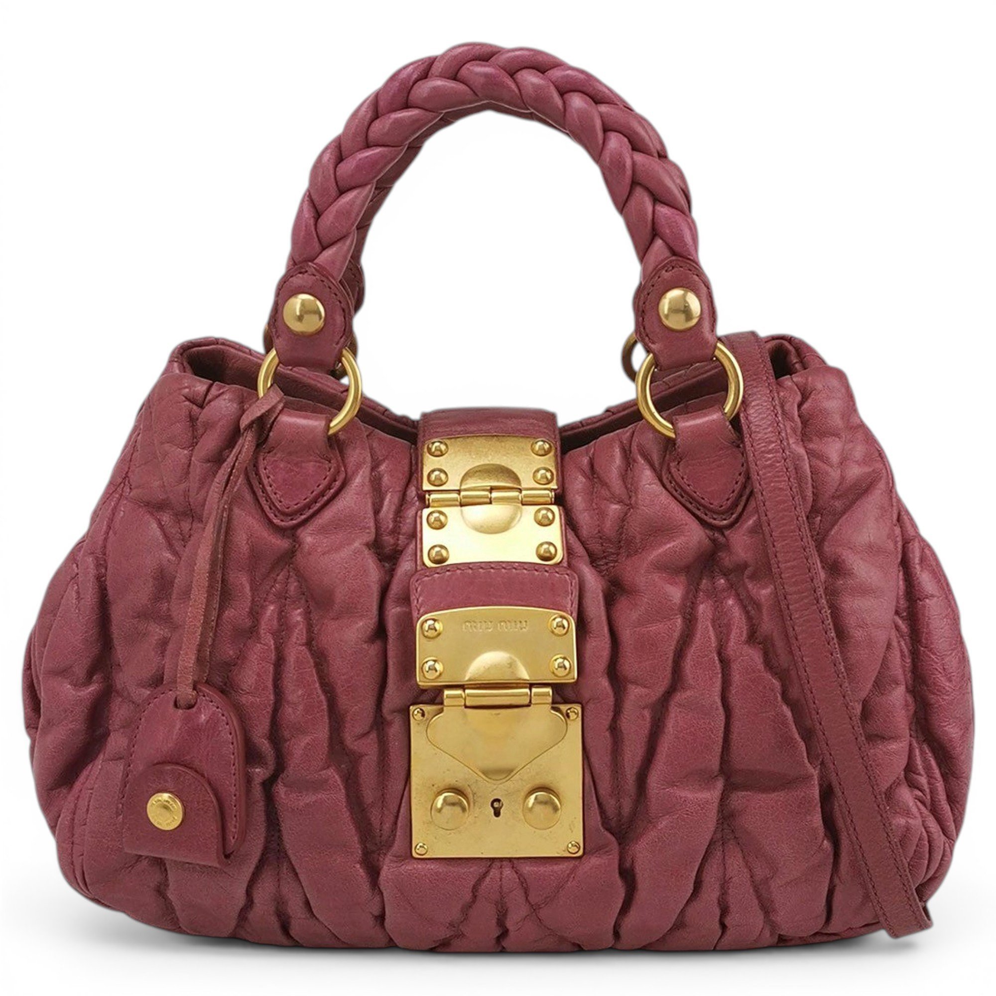 Coffer leather handbag