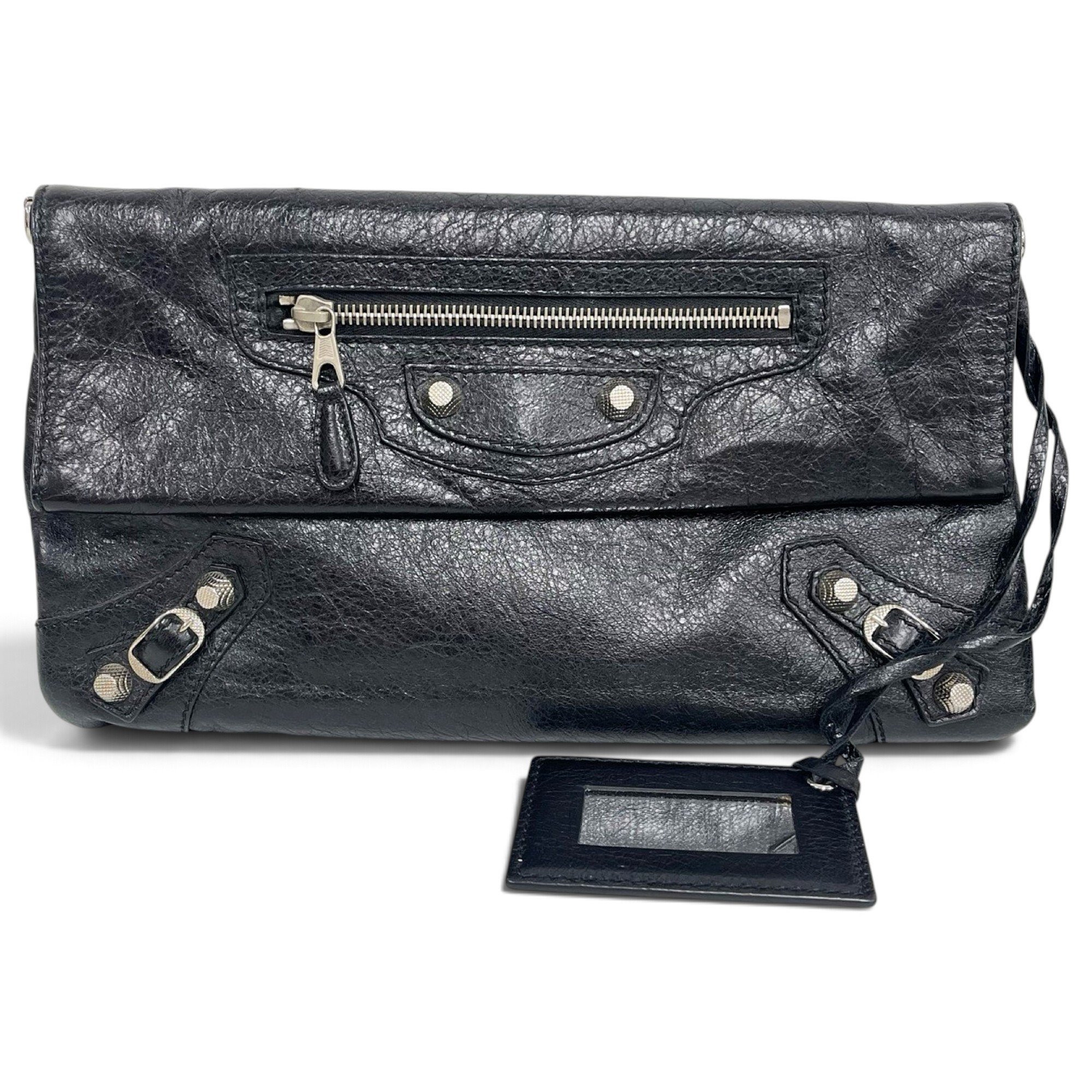 Envelop leather clutch bag