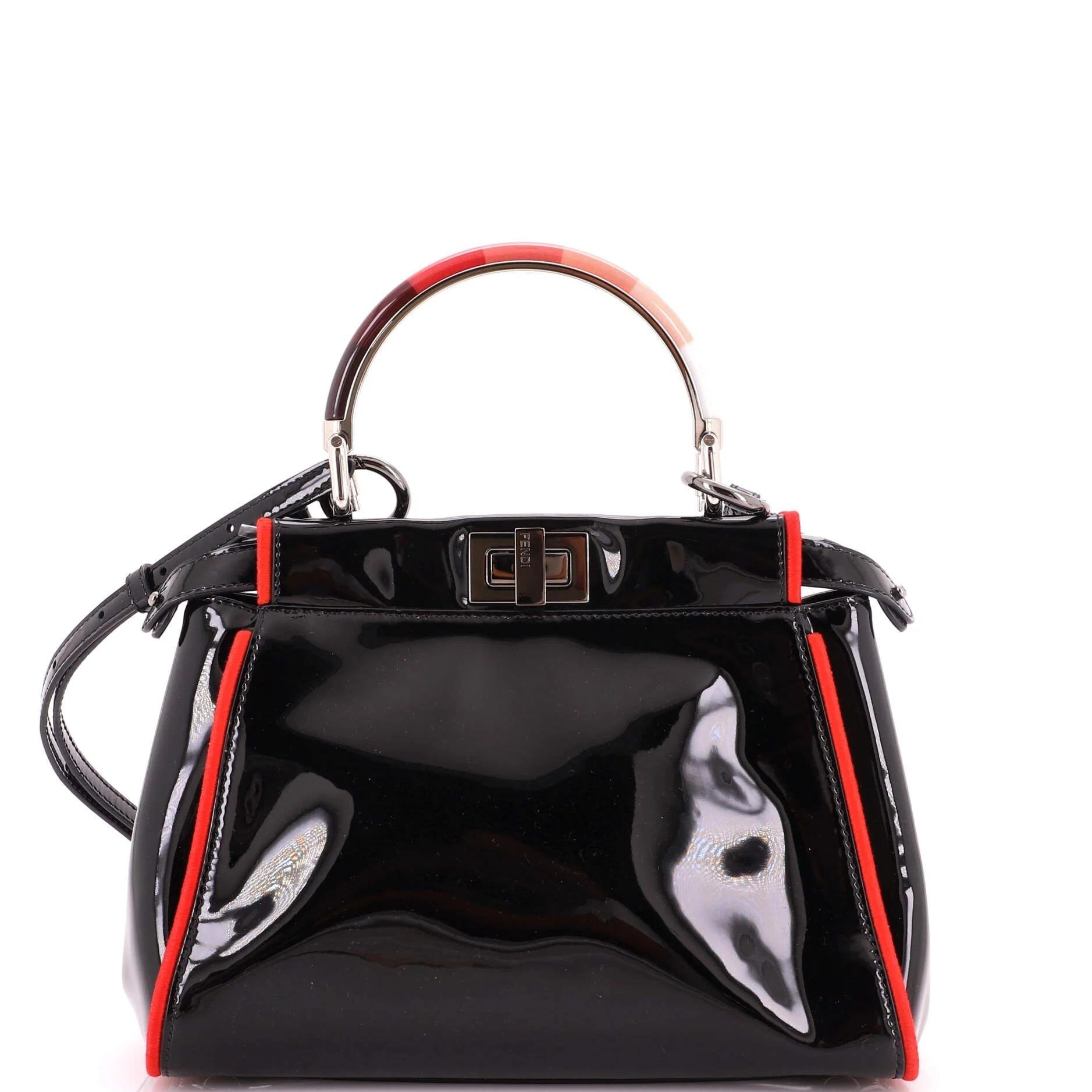 Patent leather handbag