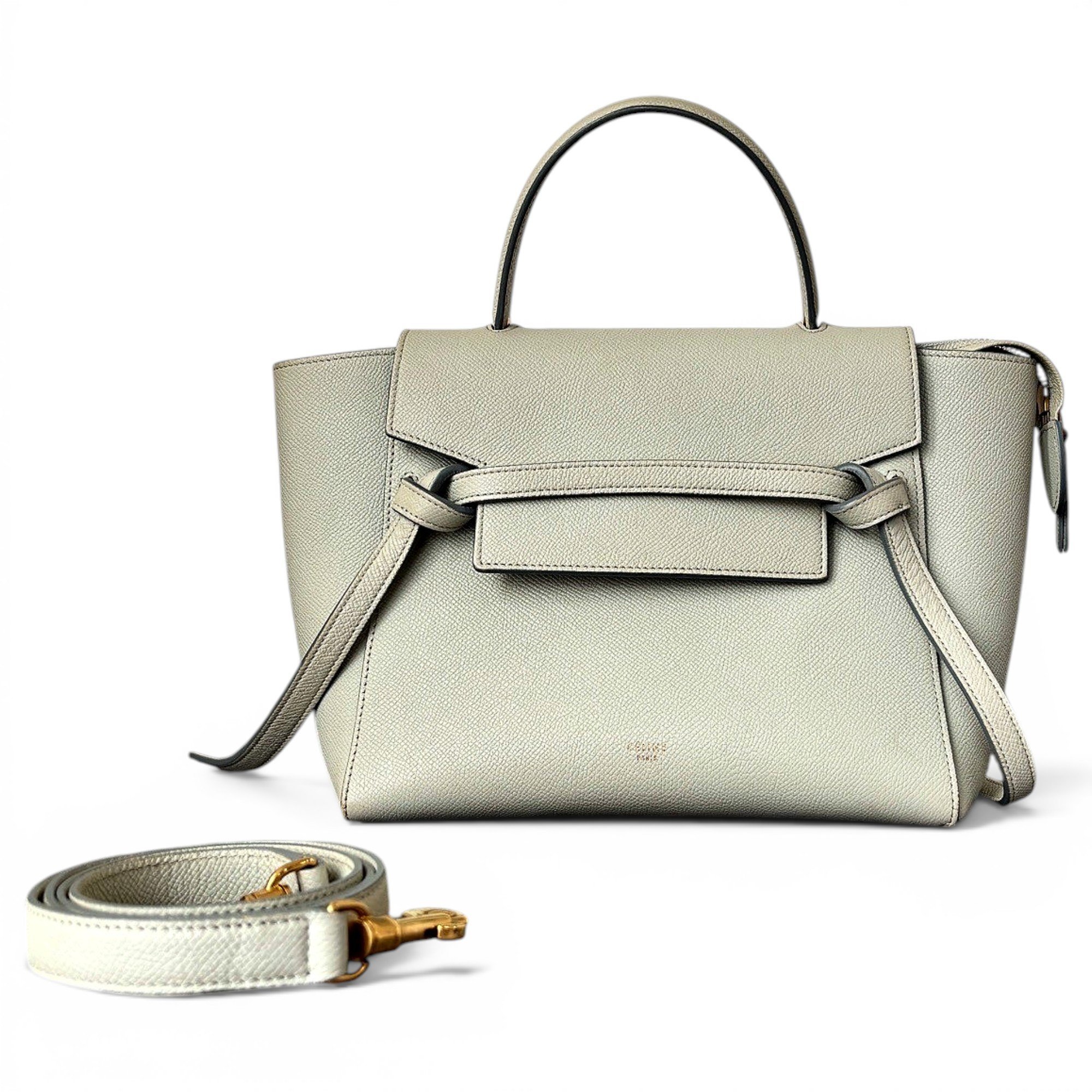Belt leather handbag