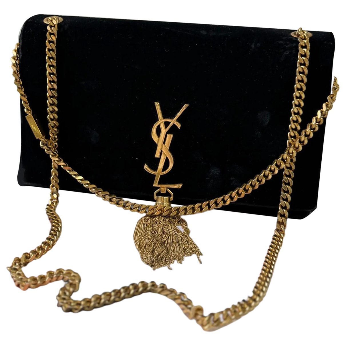 Pompom Kate velvet crossbody bag
