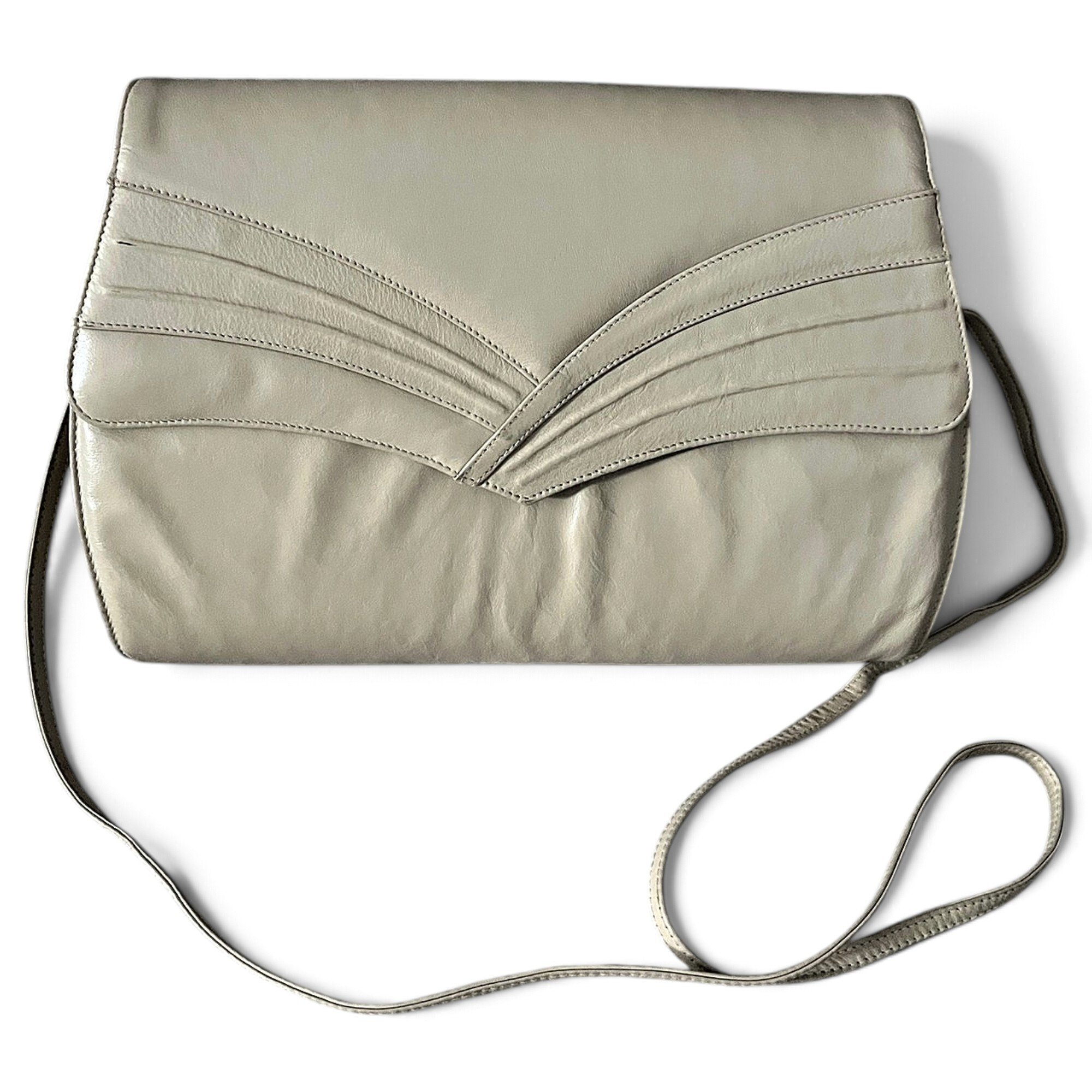 Leather clutch bag