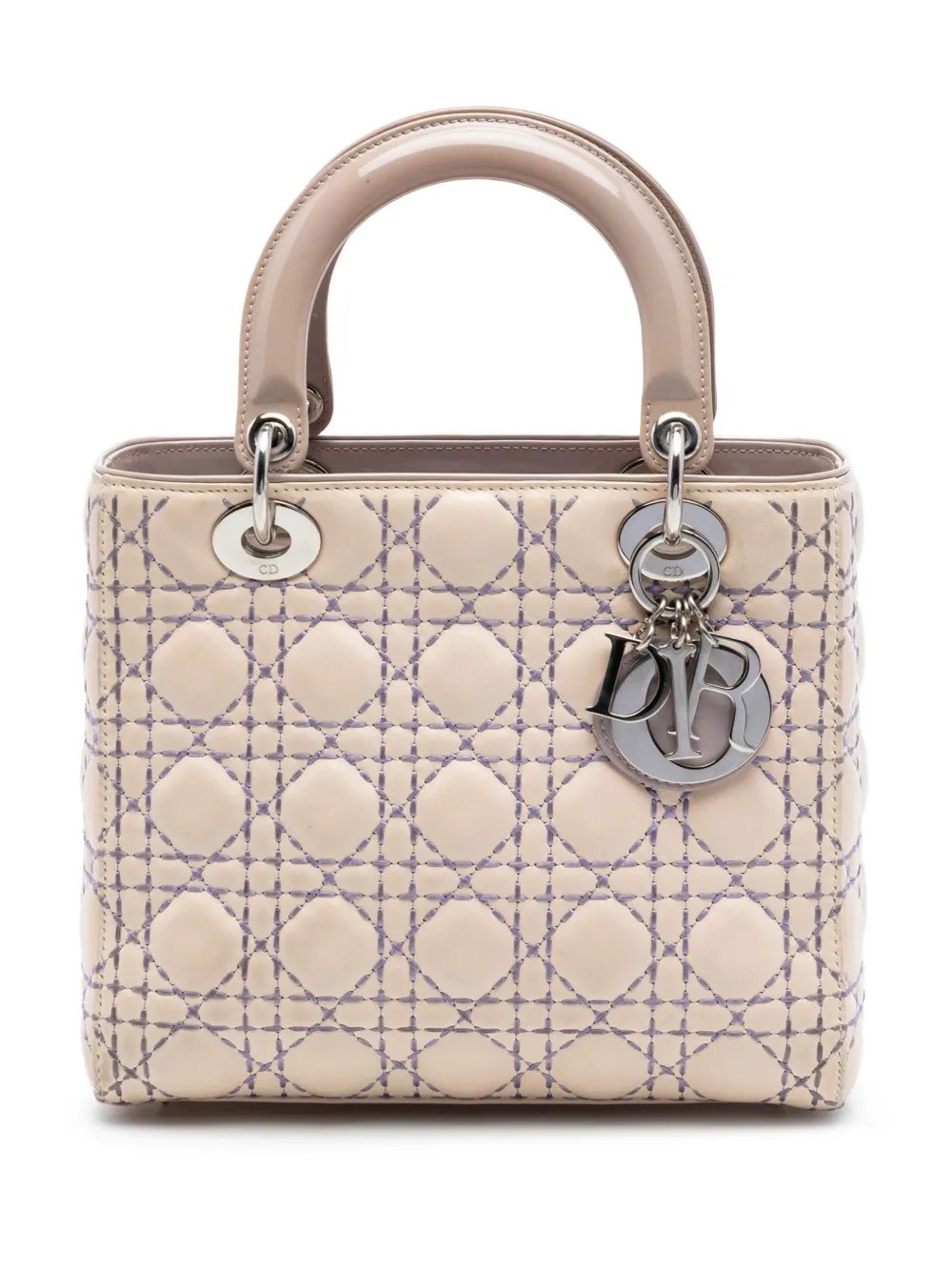 2012 Medium Lambskin Cannage Stitched Lady Dior satchel