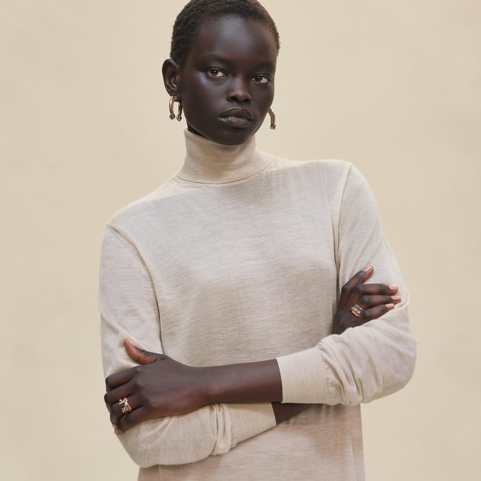 Beige Glaise Tunic Dress