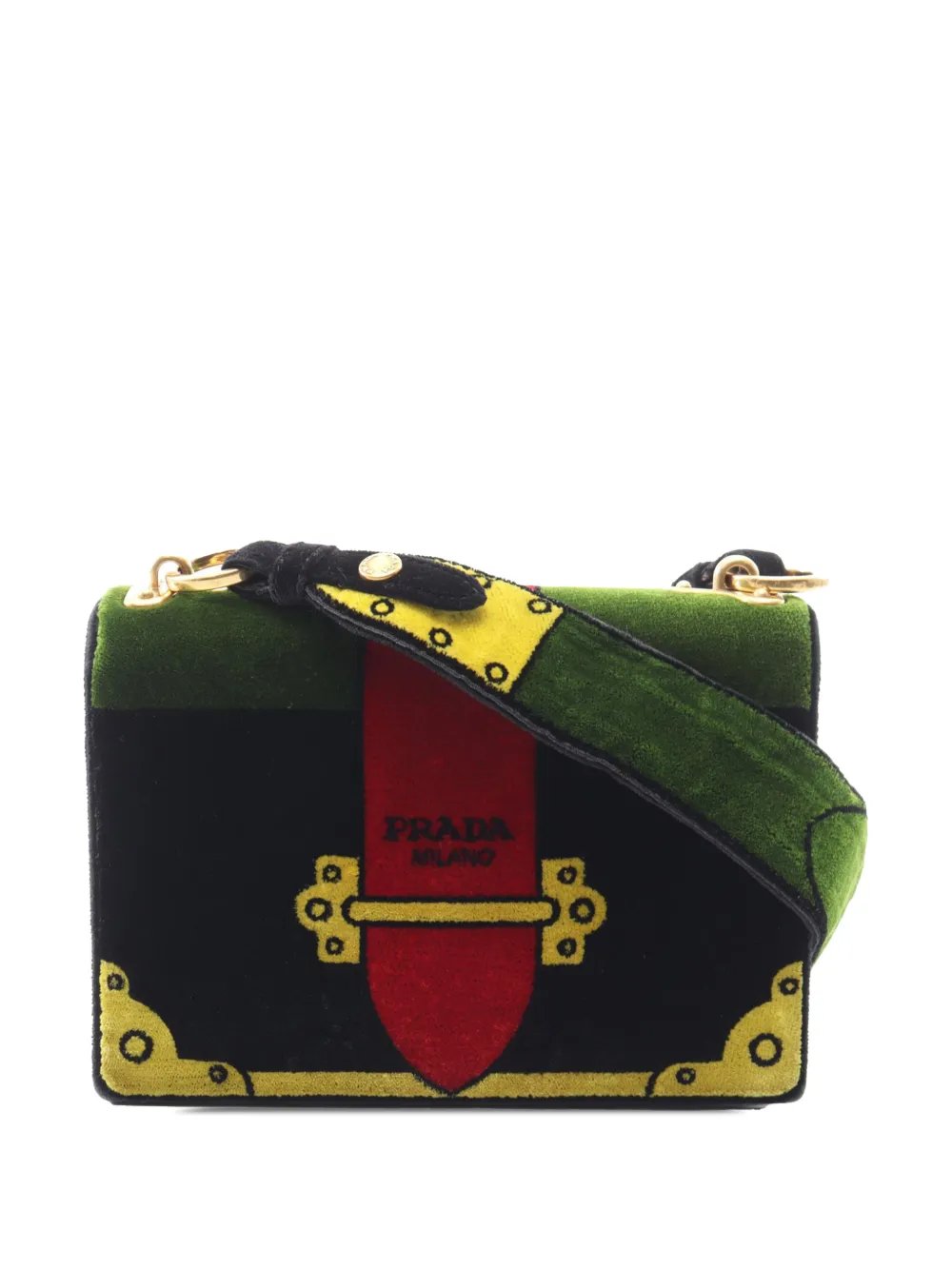 2010-2026 Velluto Ricamo Trompe L oeil Cahier crossbody bag