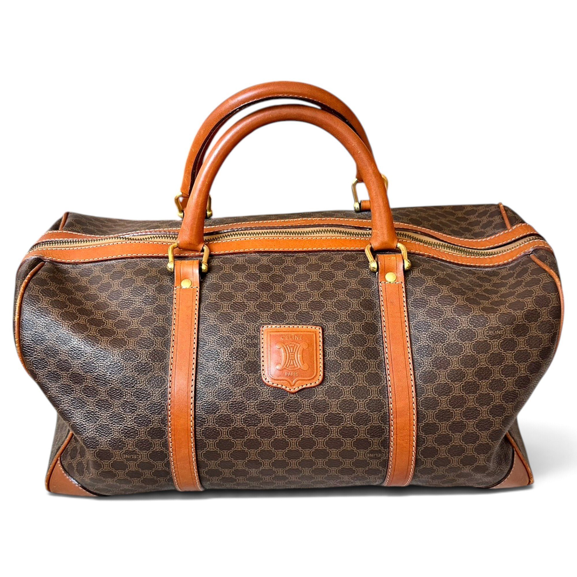 Leather travel bag
