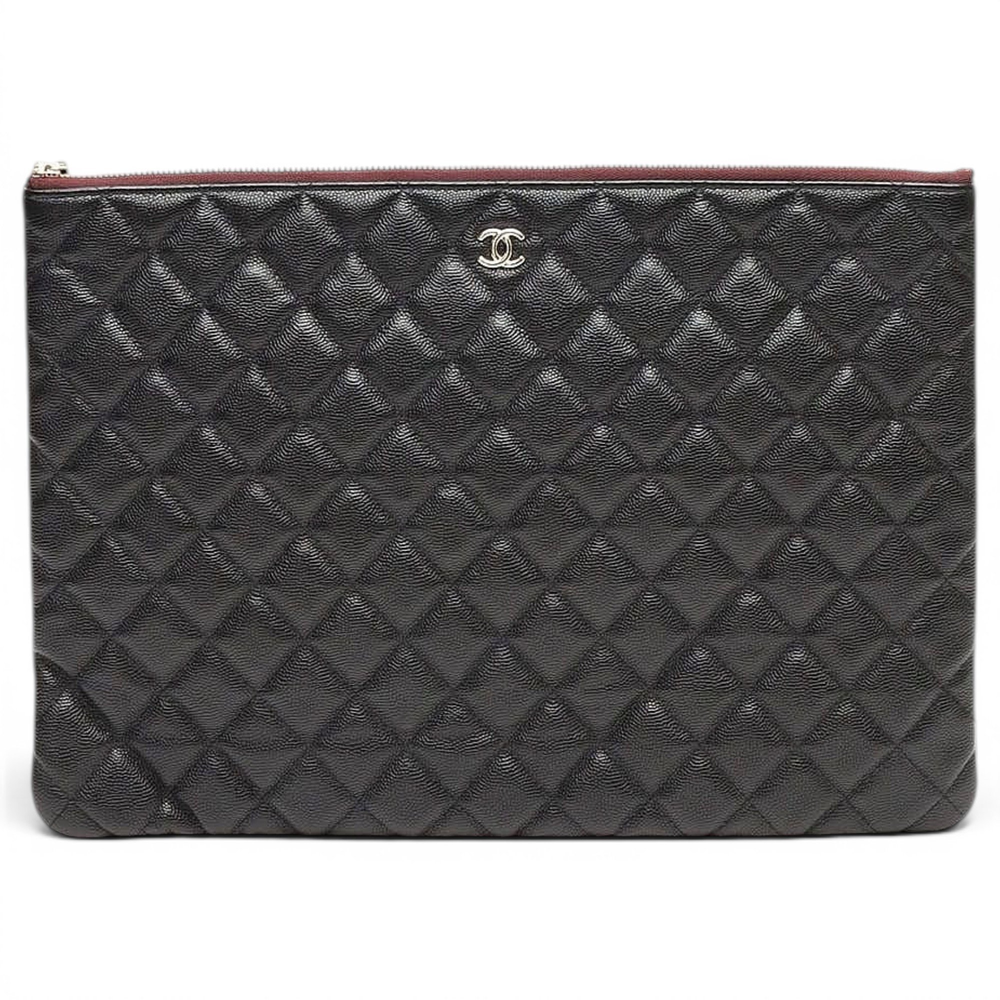 Leather clutch bag