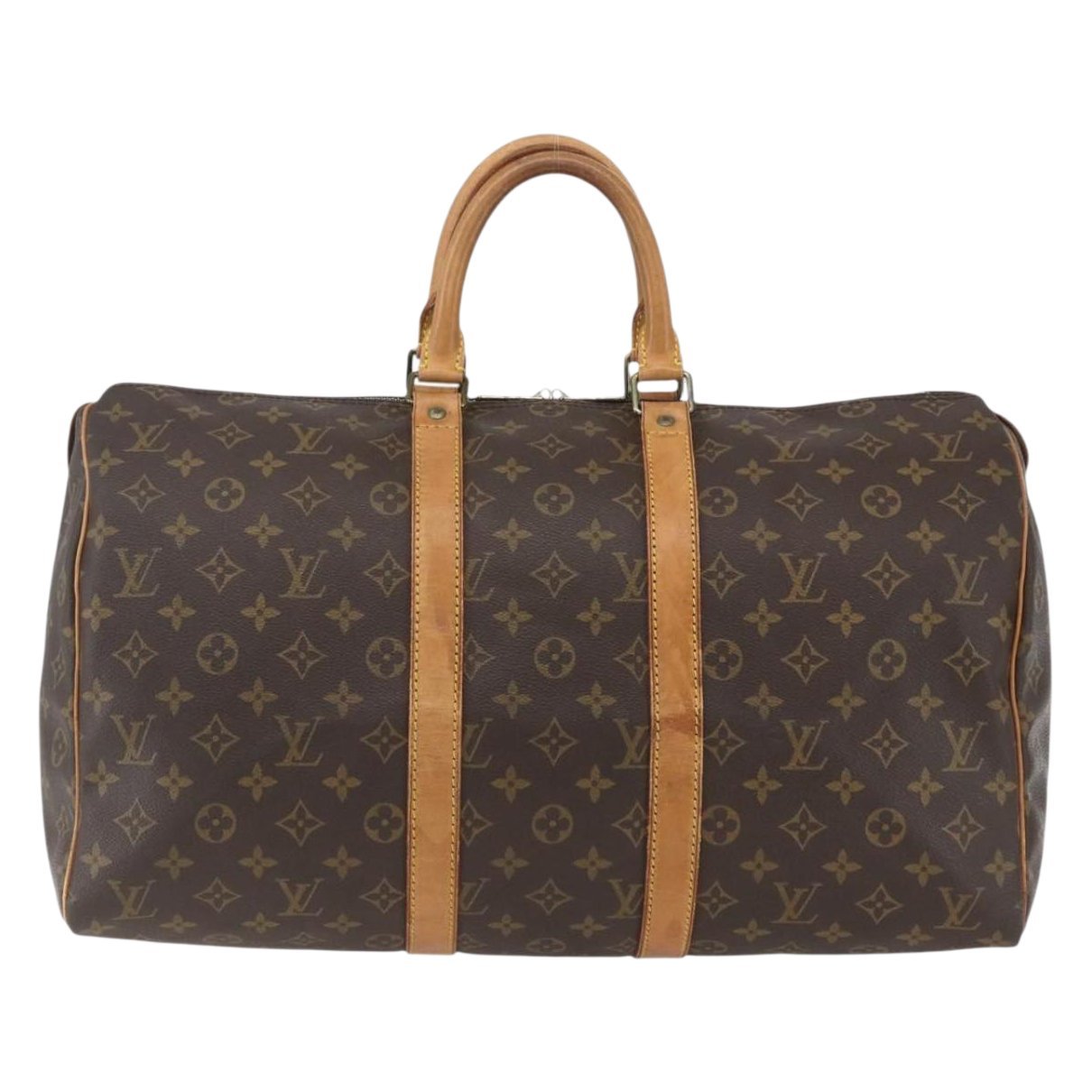 Keepall leather travel bag
