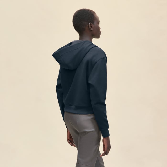 Bleu Marine Hooded Sweatshirt