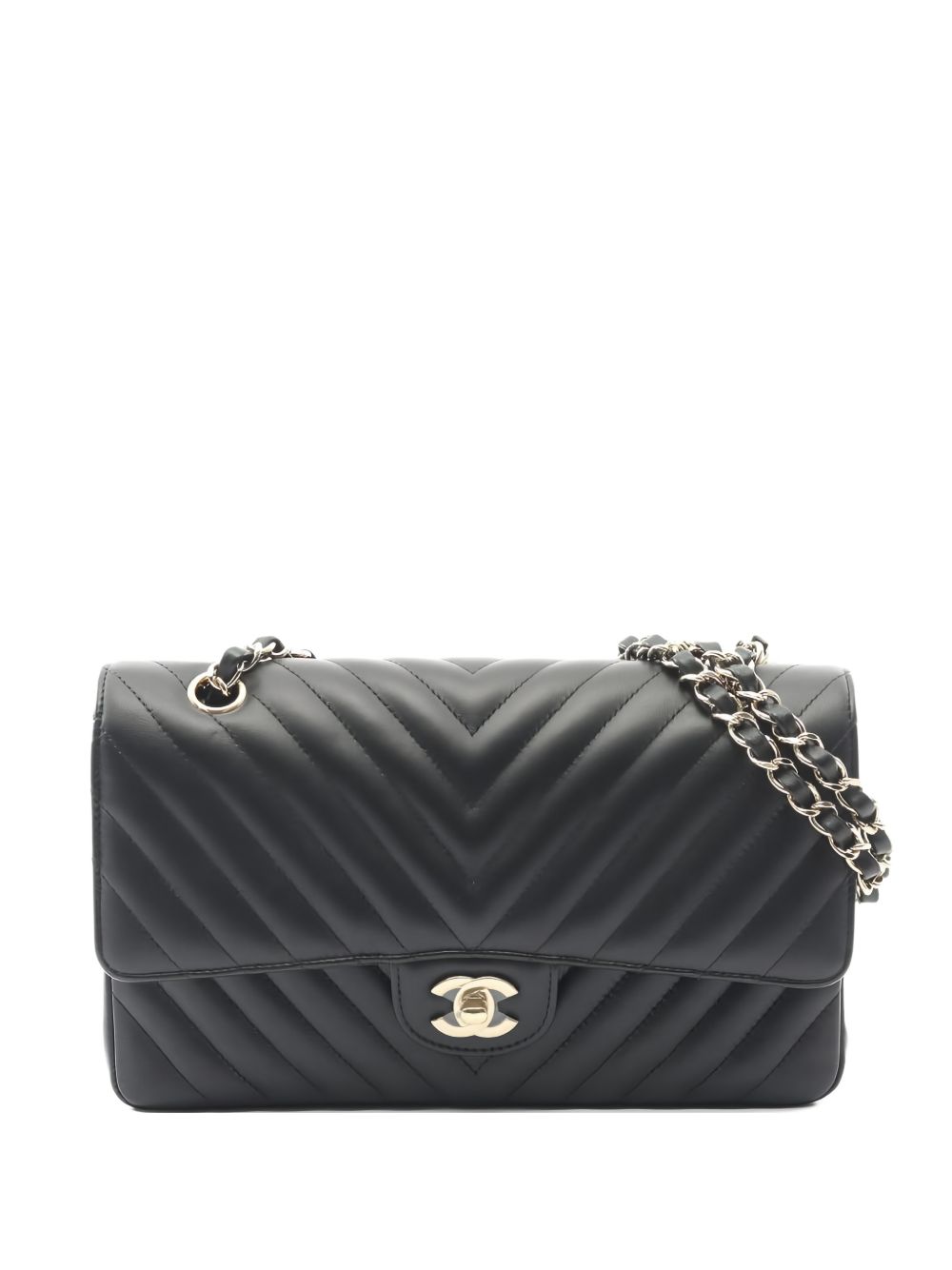 2018-2019  Double Flap chevron shoulder bag