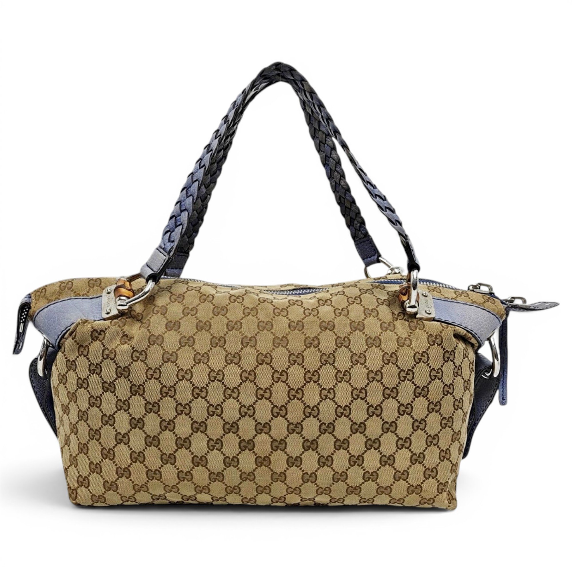 Pop Bamboo Bowler cloth handbag