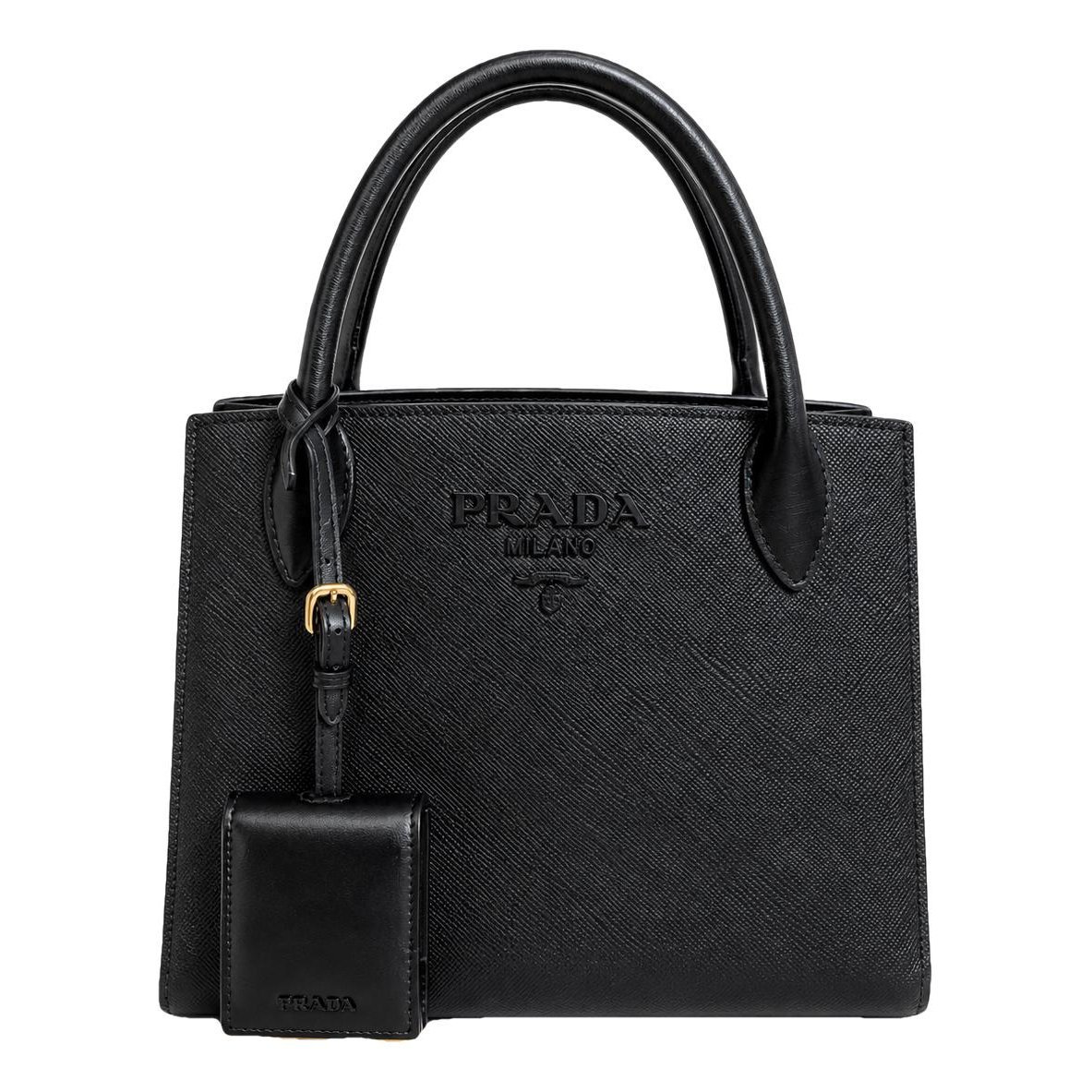 Monochrome leather handbag