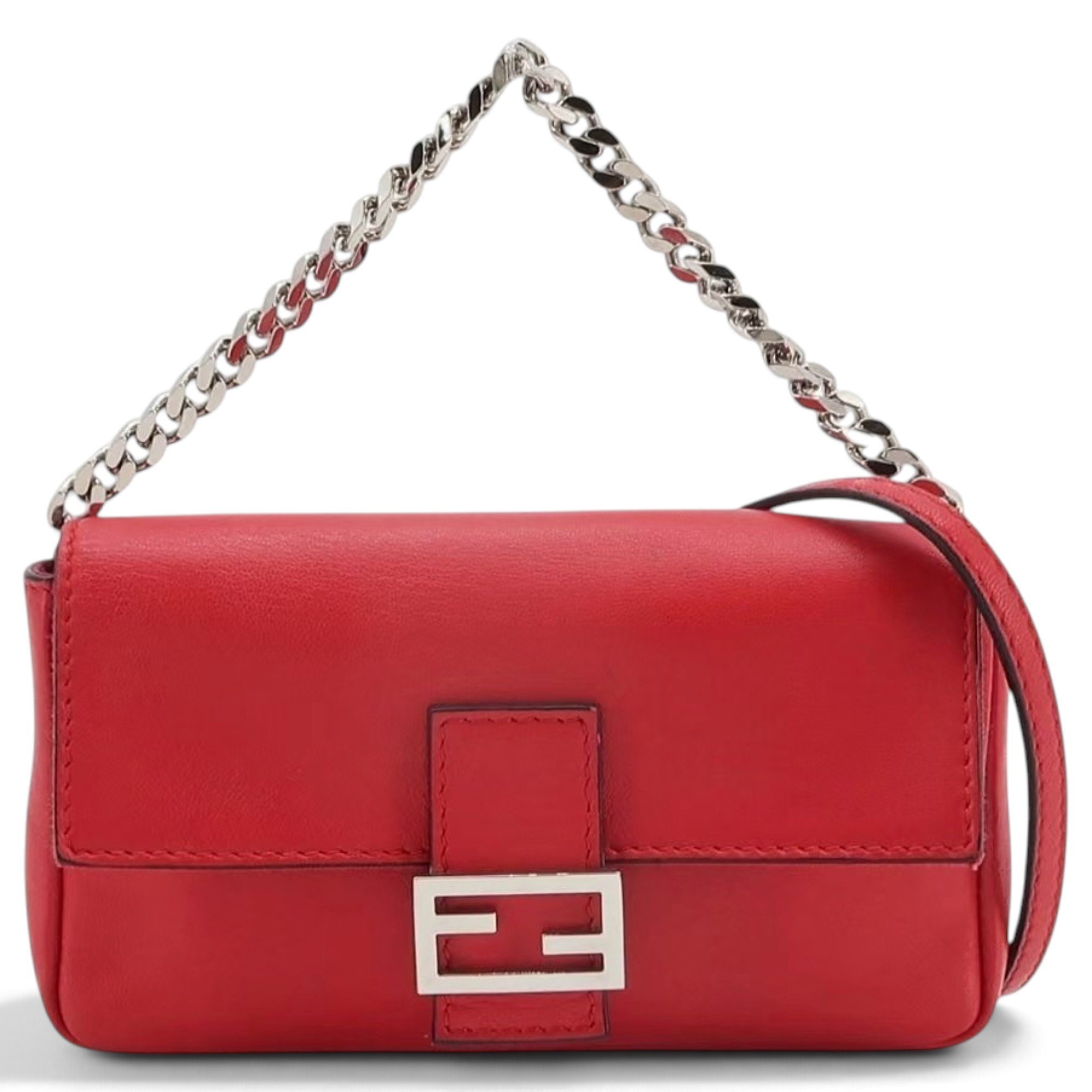 Baguette Chain leather handbag