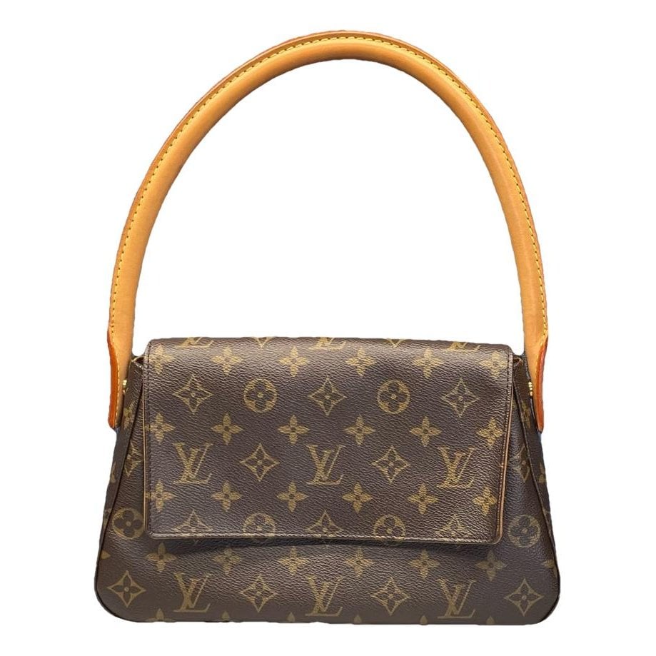 Looping leather handbag