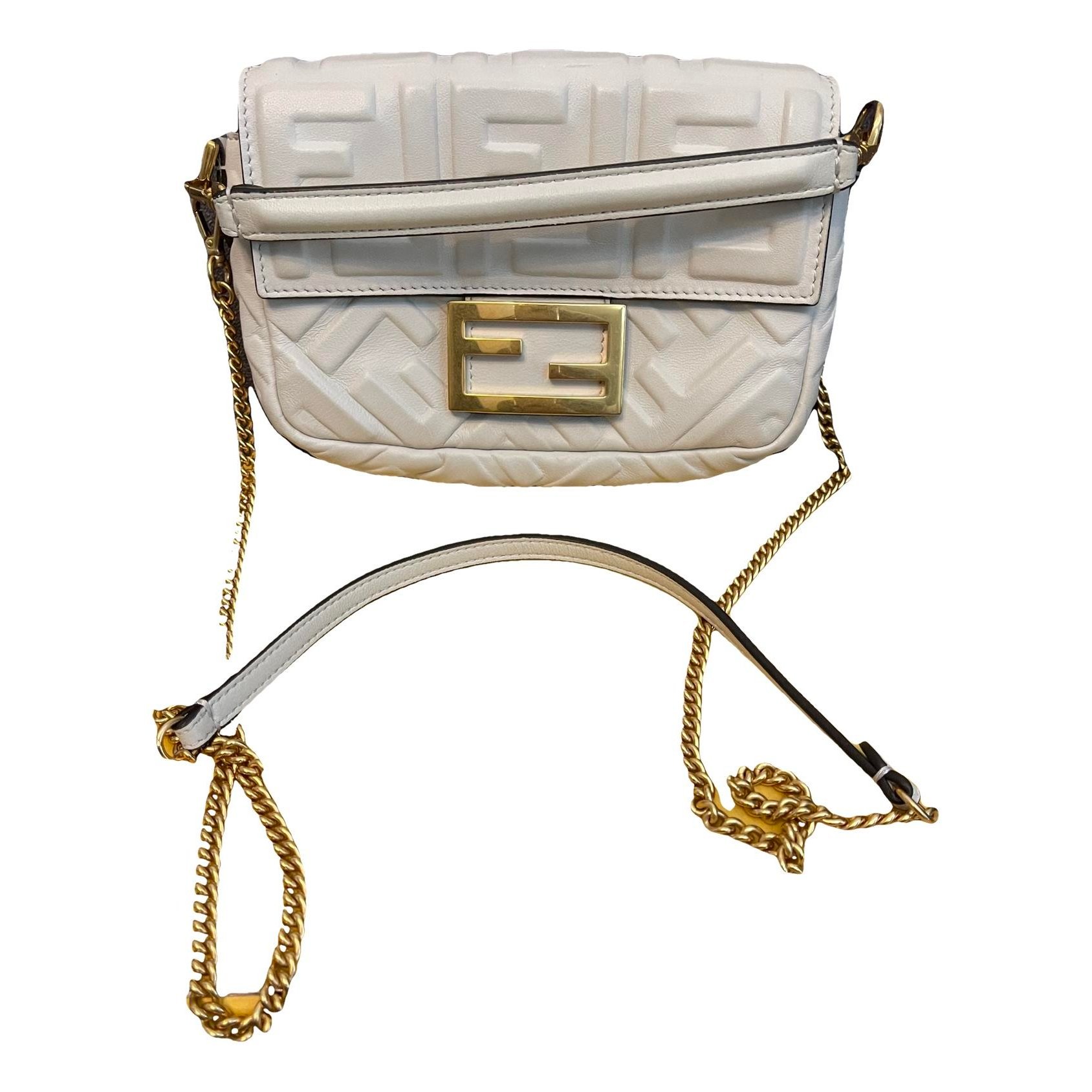 Baguette leather clutch bag