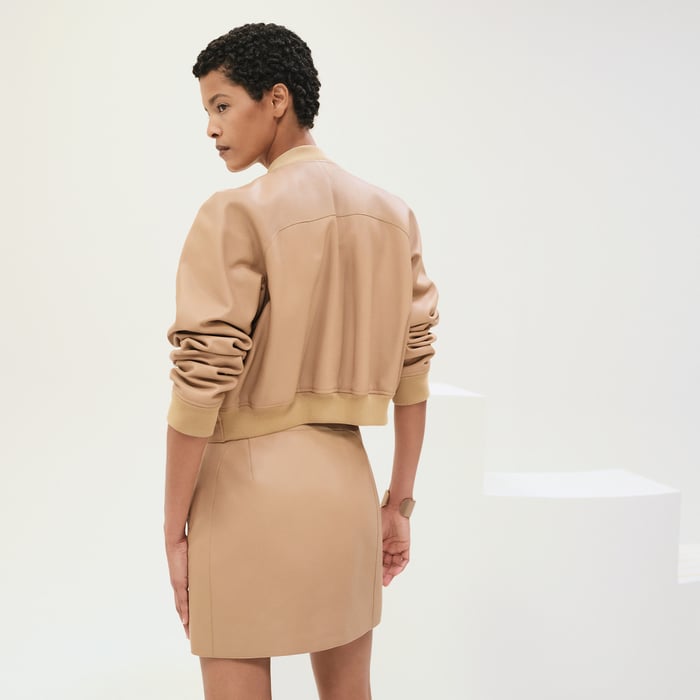 Beige Camel Miniskirt