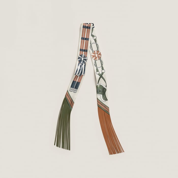 Jumping Leather Fringes Twilly