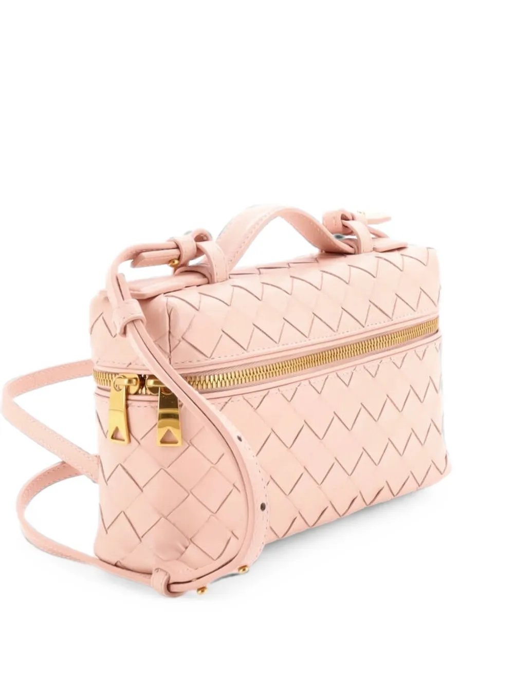 Bang Bang Vanity Case Intrecciato Leather crossbody bag