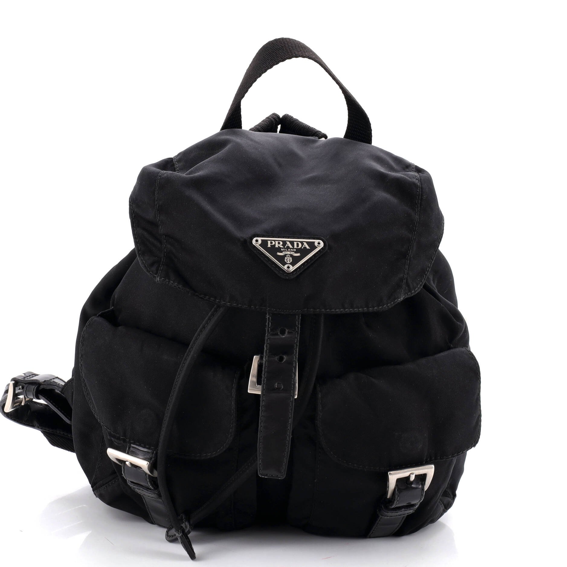 Double Front Pocket Backpack Tessuto Small