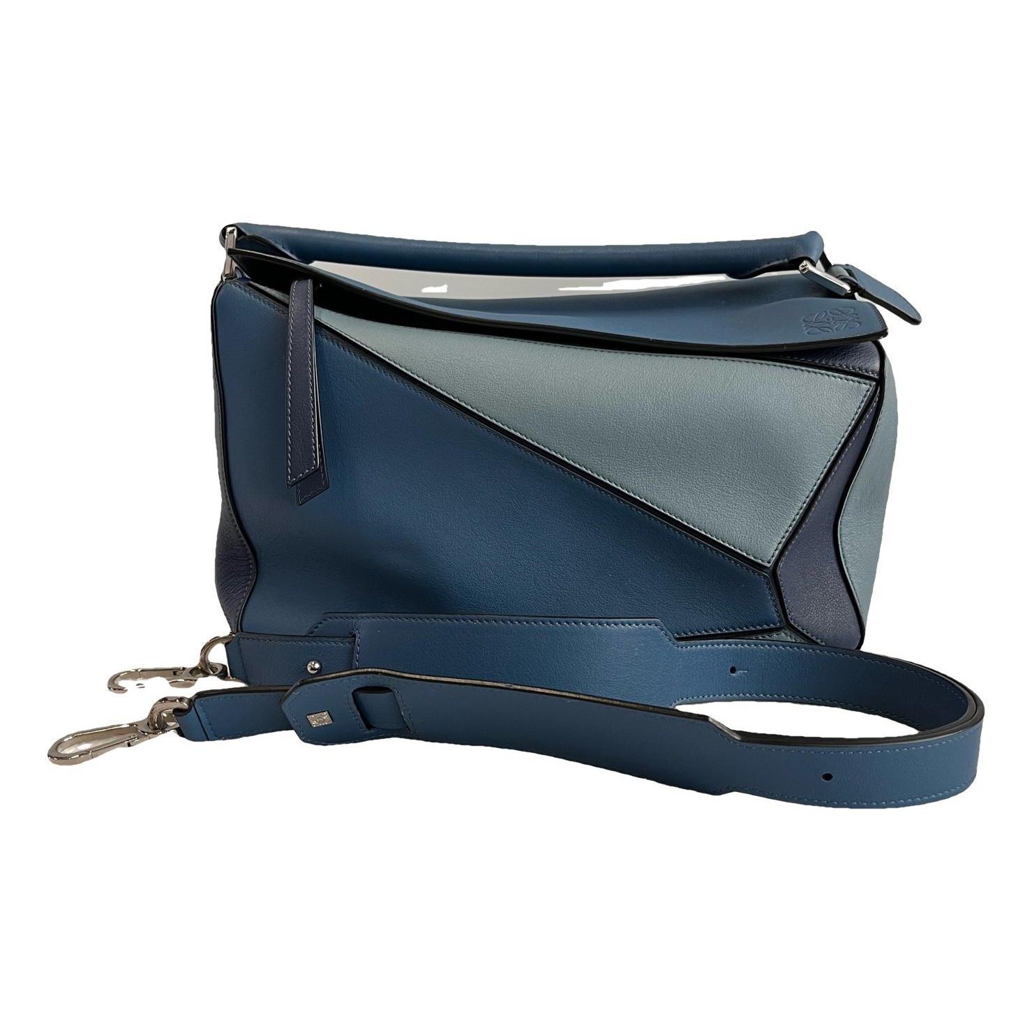 Puzzle leather handbag