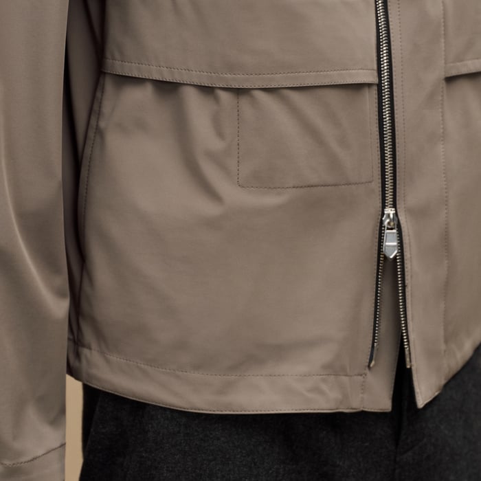Tourbe Jacket With Foldable Hood
