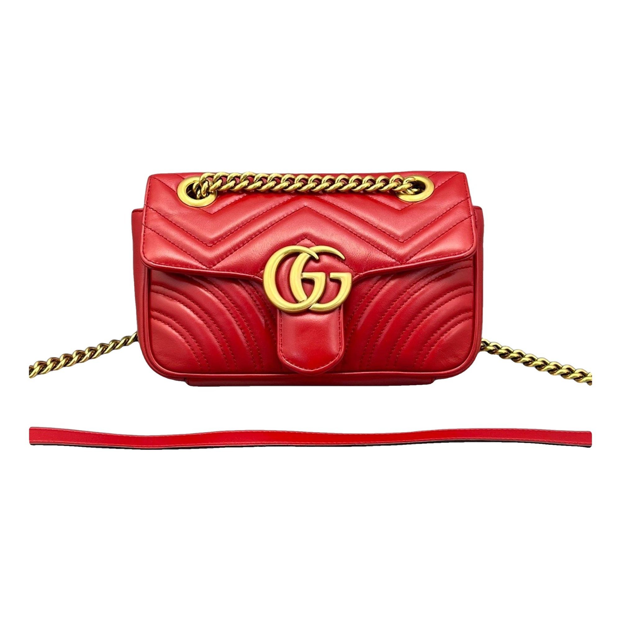 GG Marmont Flap leather bag