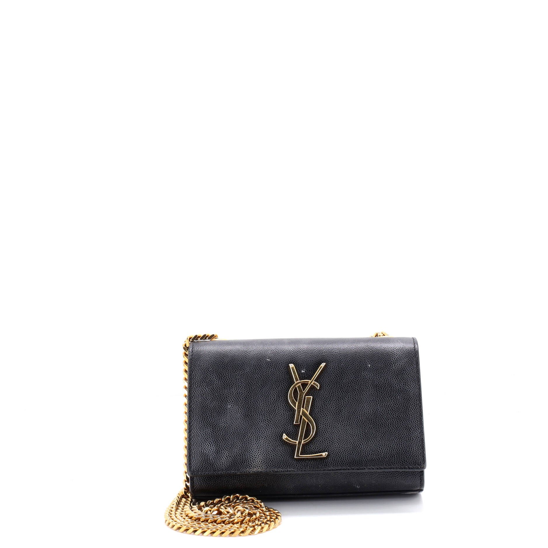 Saint Laurent Classic Monogram Crossbody Bag Grainy Leather Small