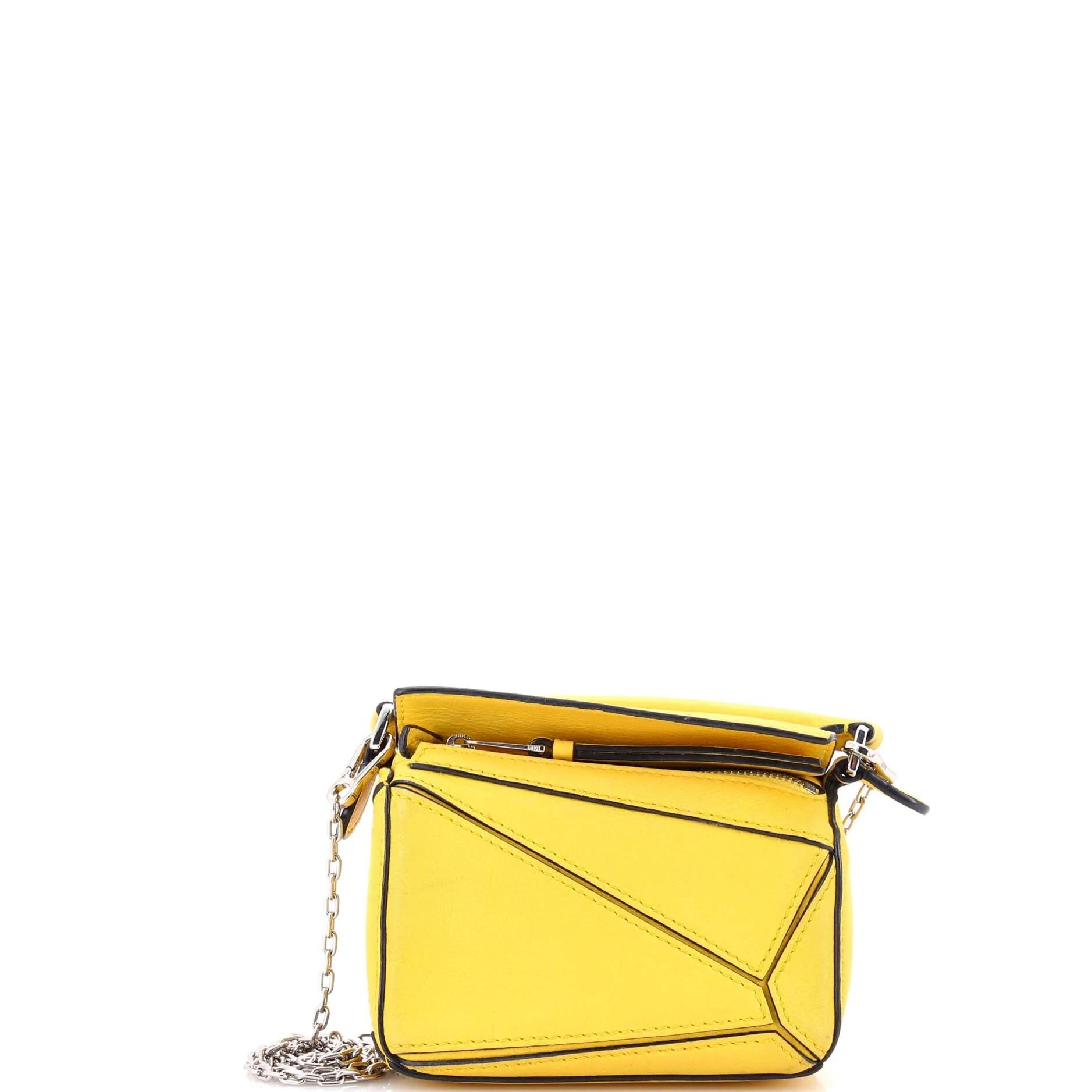 Puzzle leather crossbody bag