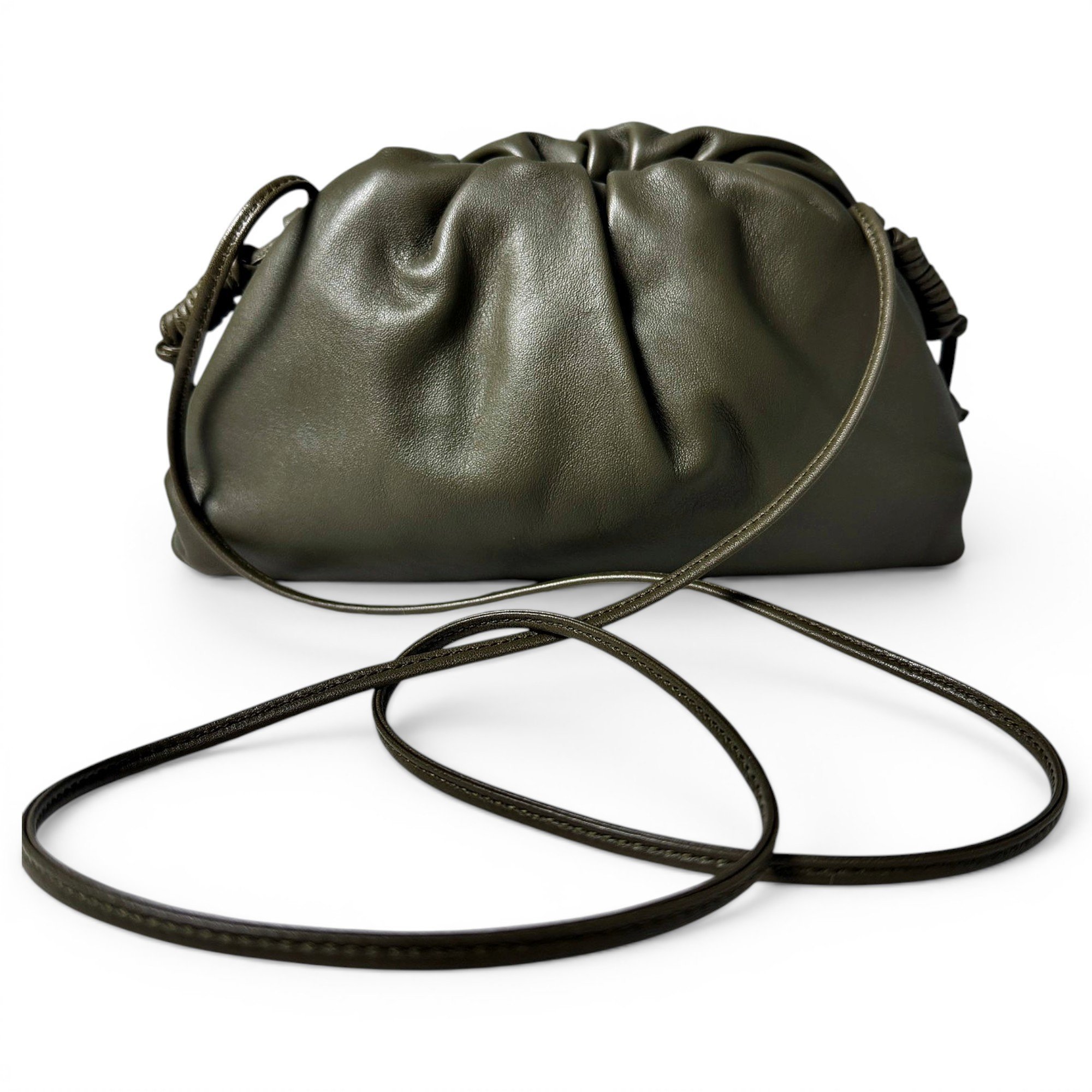 Pouch leather handbag