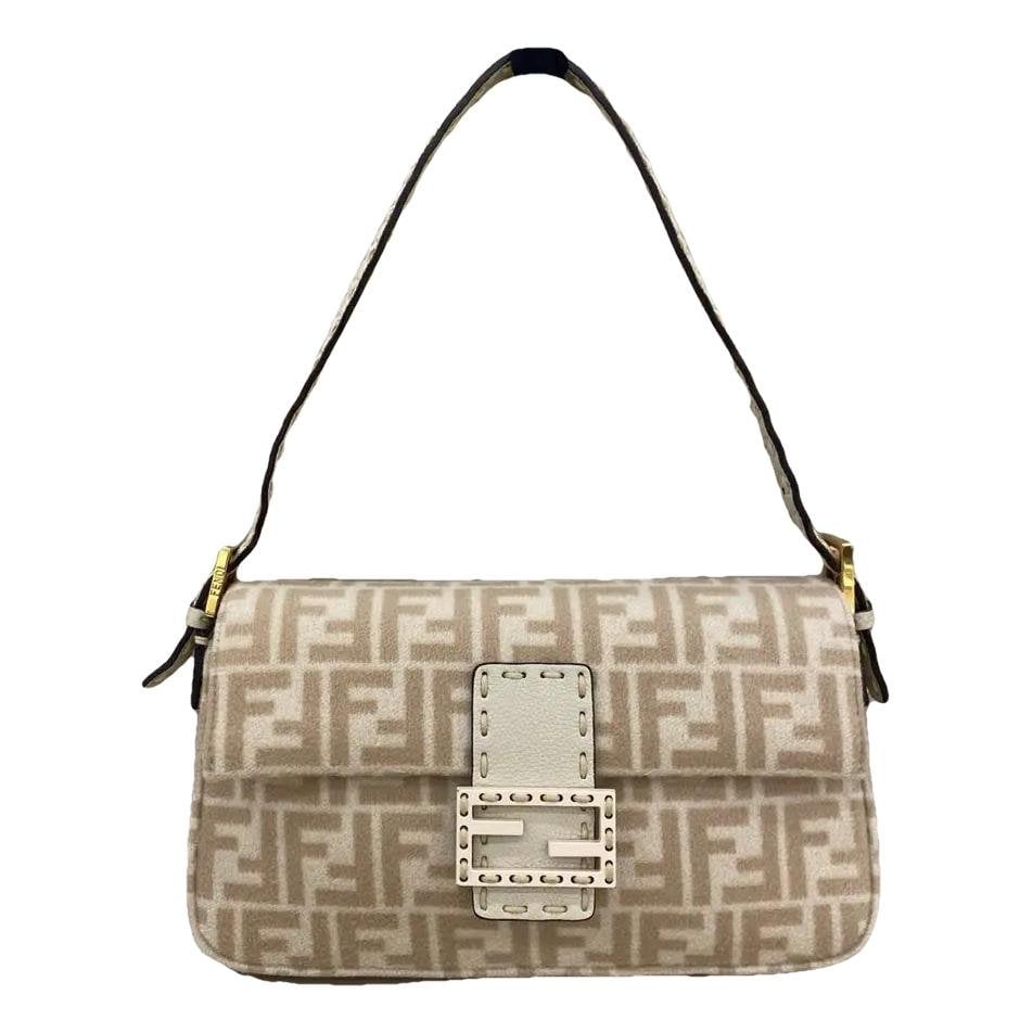 Baguette wool handbag