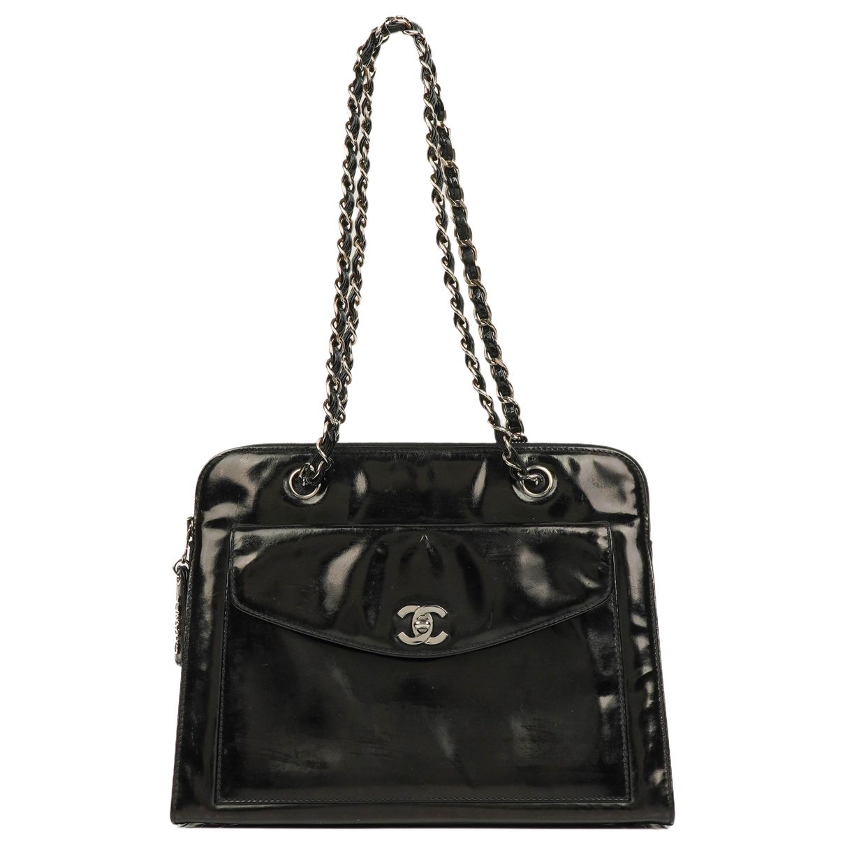 Patent leather handbag