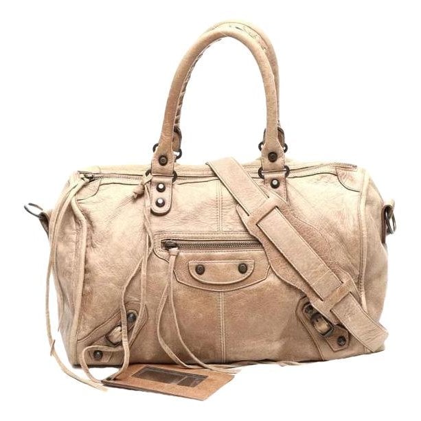City leather handbag
