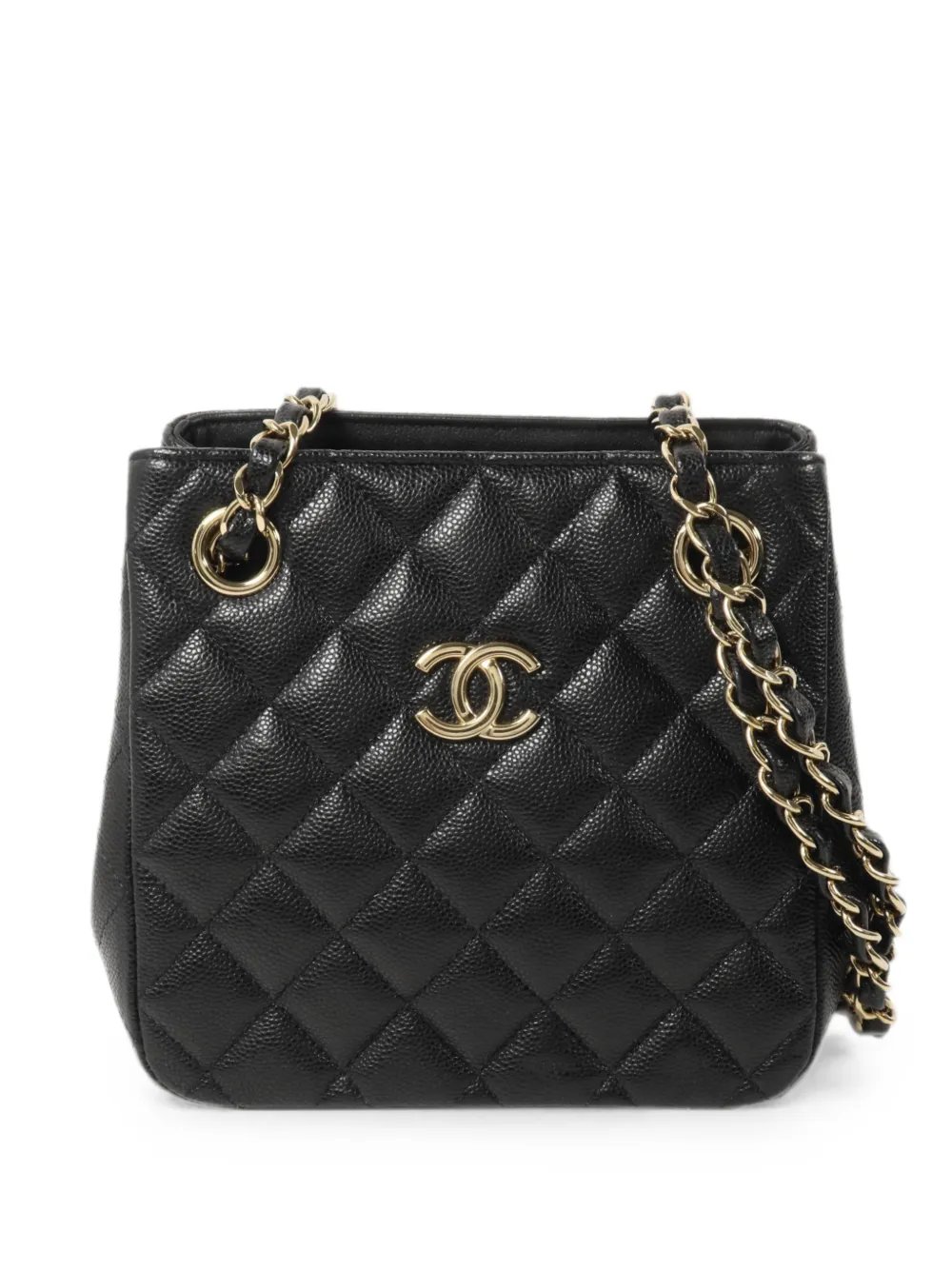 quilted chain bucket bag