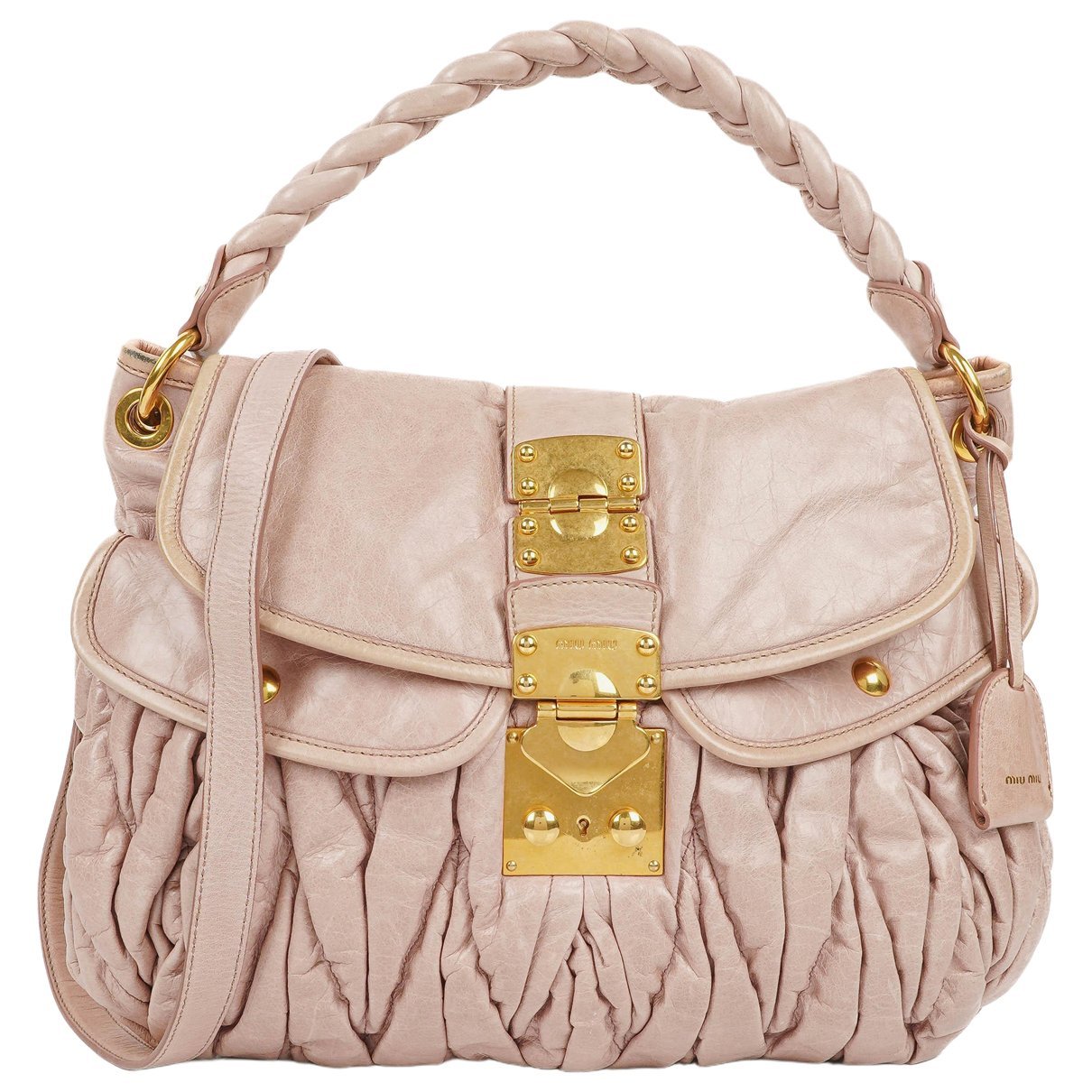 Matelassé leather handbag