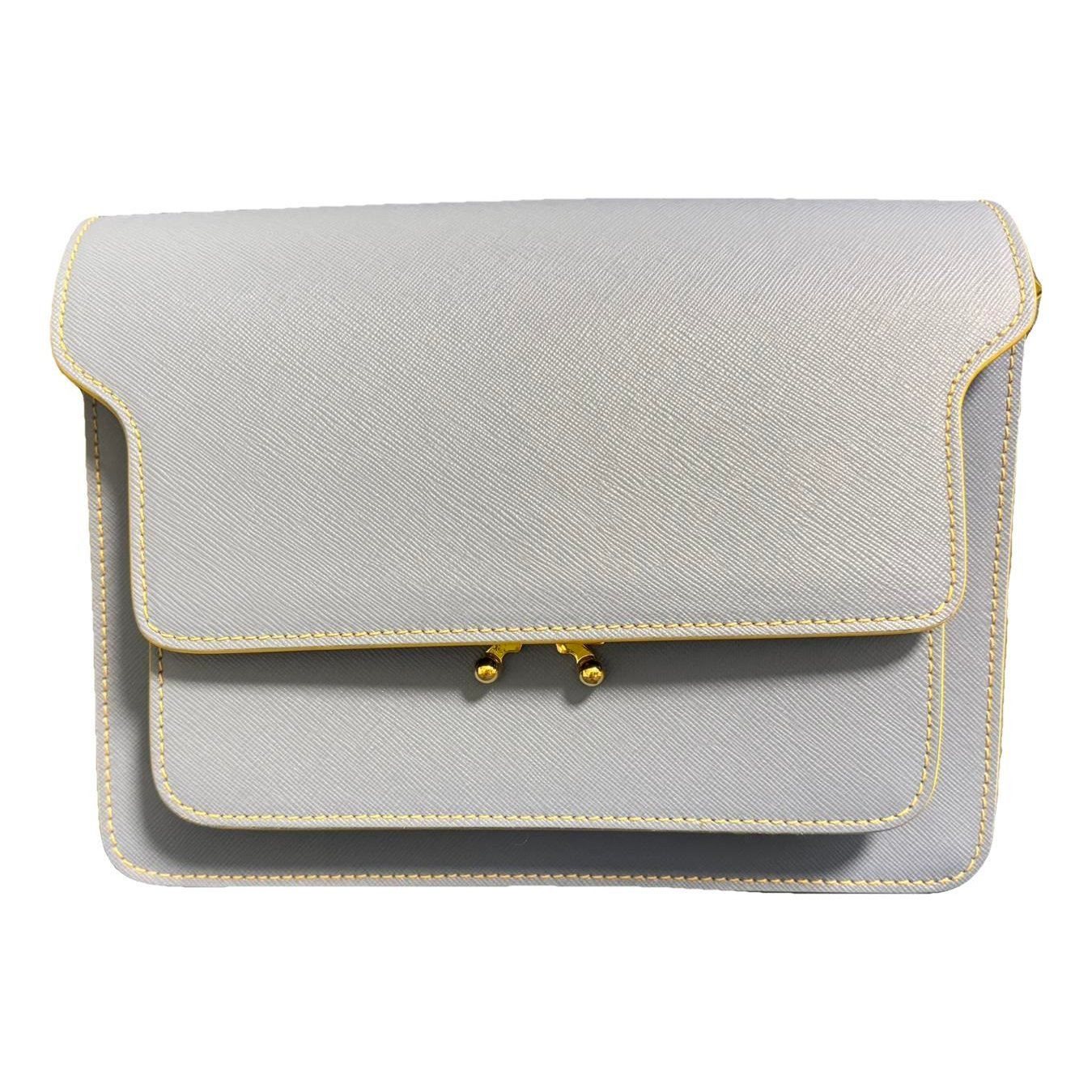 Trunk leather crossbody bag