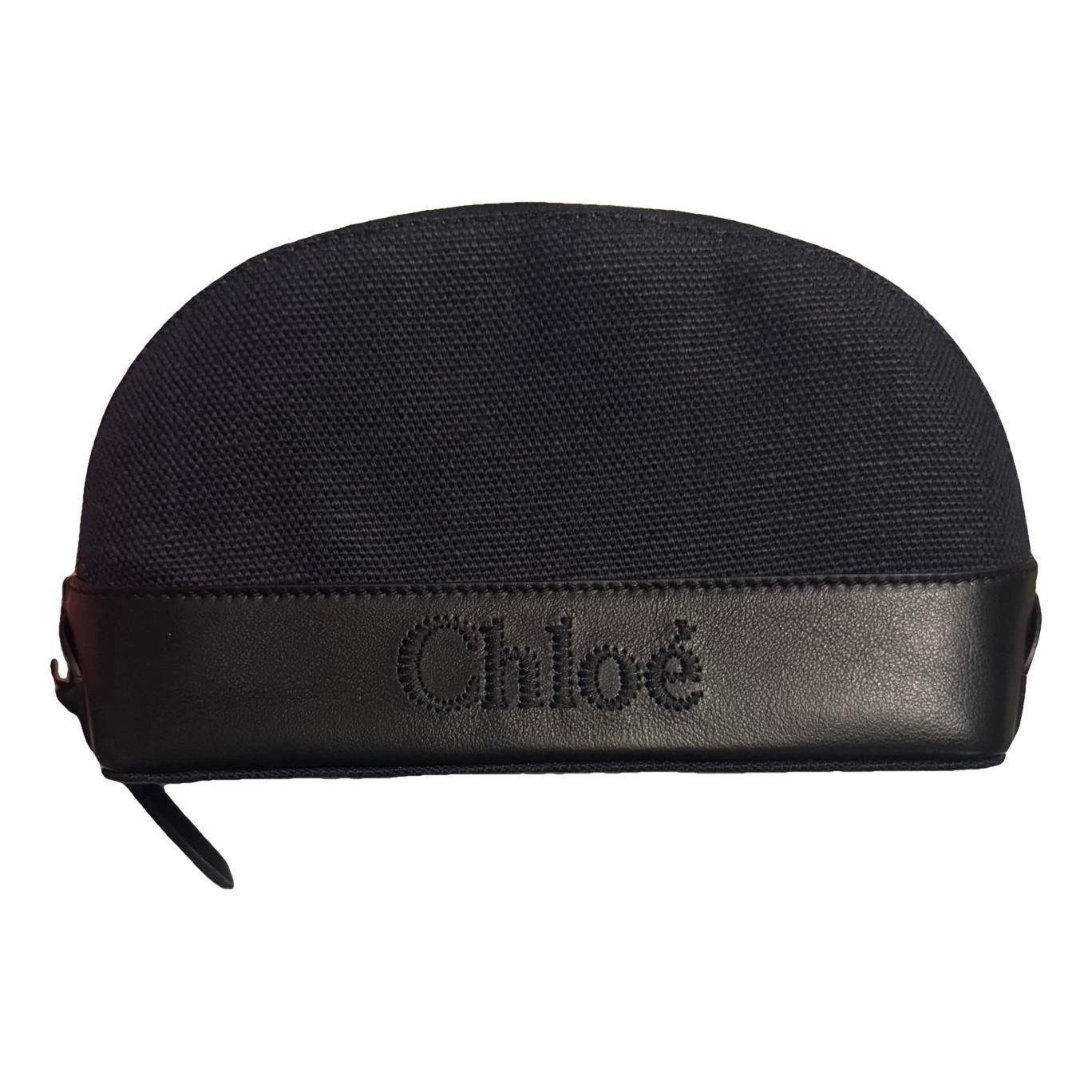 Leather clutch bag