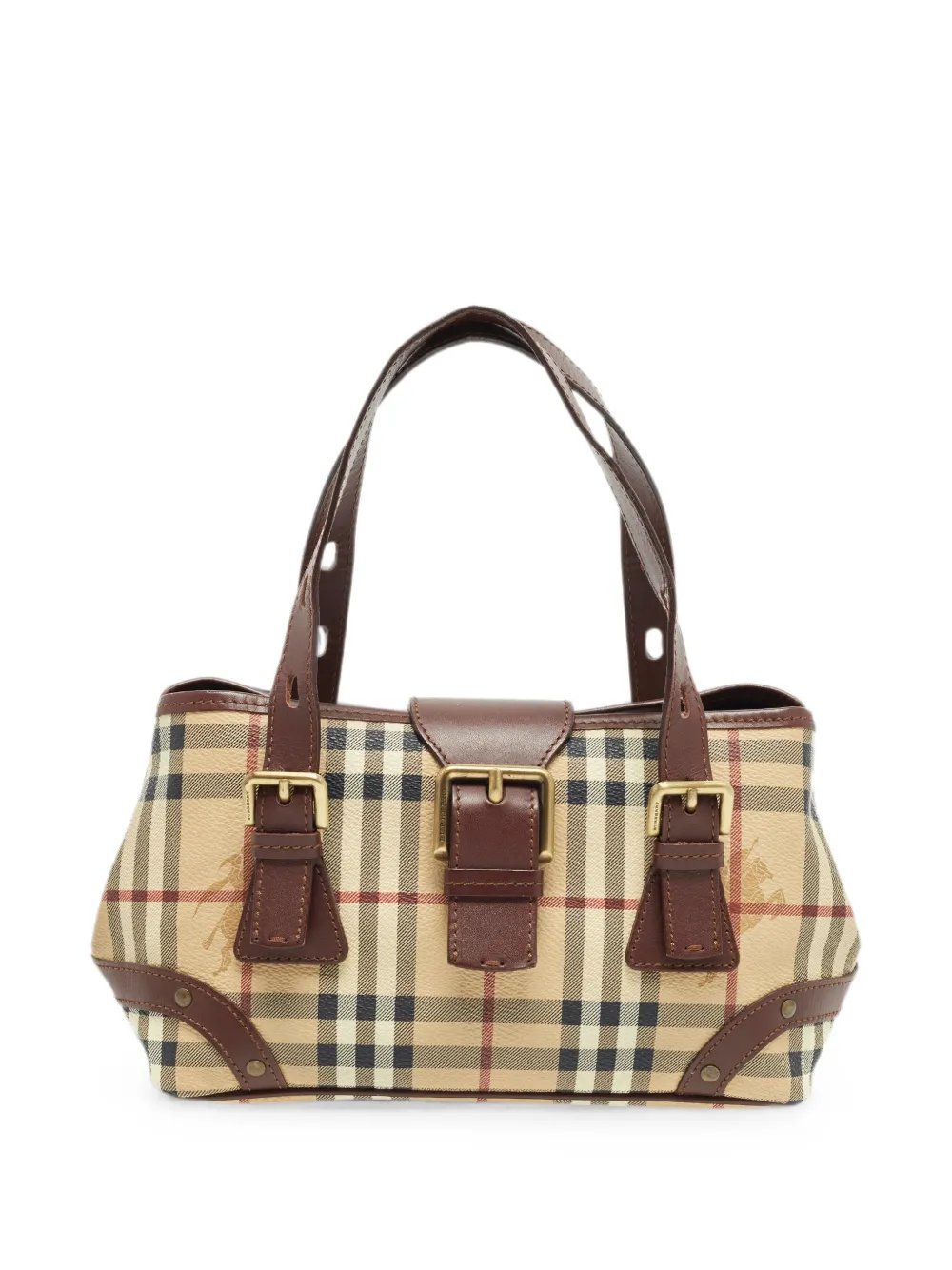 small Haymarket Check buckle tote bag