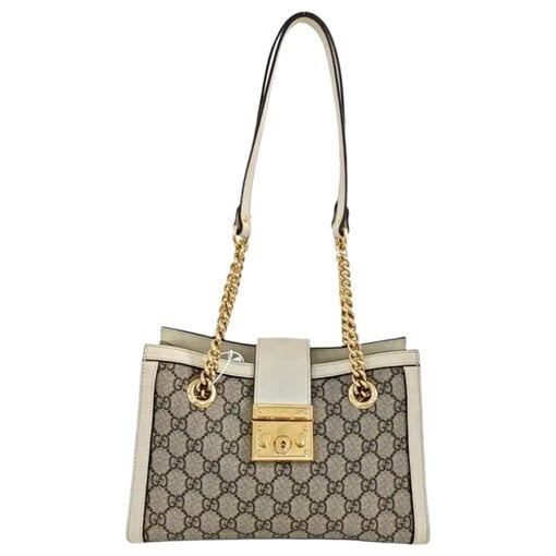 Padlock leather handbag