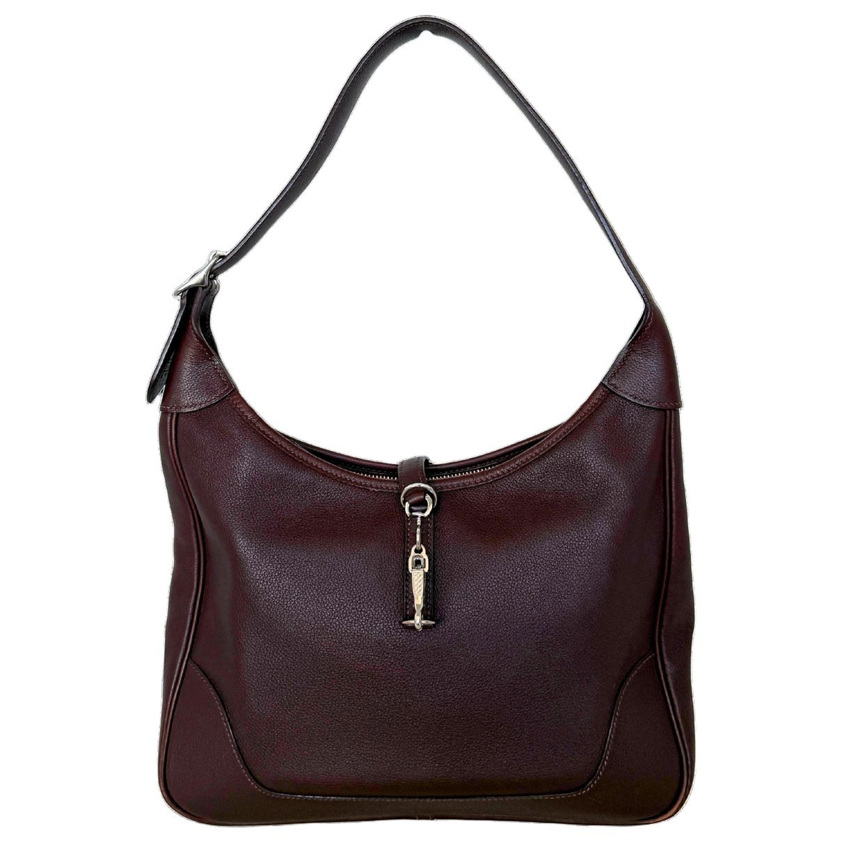 Trim leather handbag