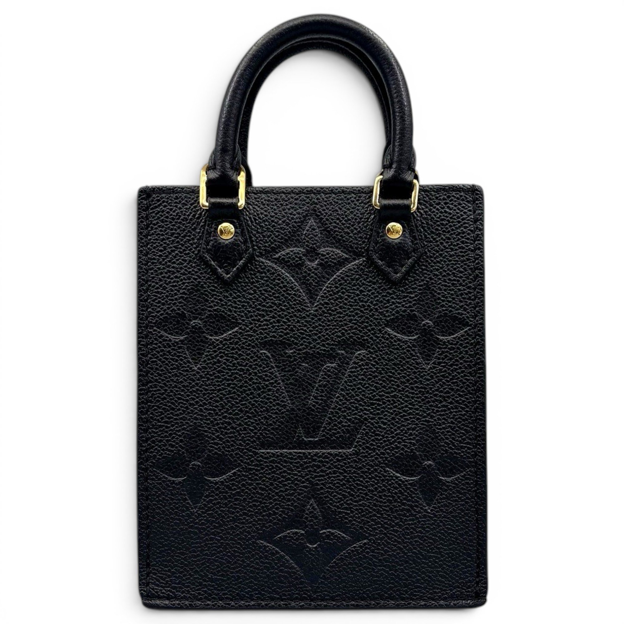 Plat leather handbag