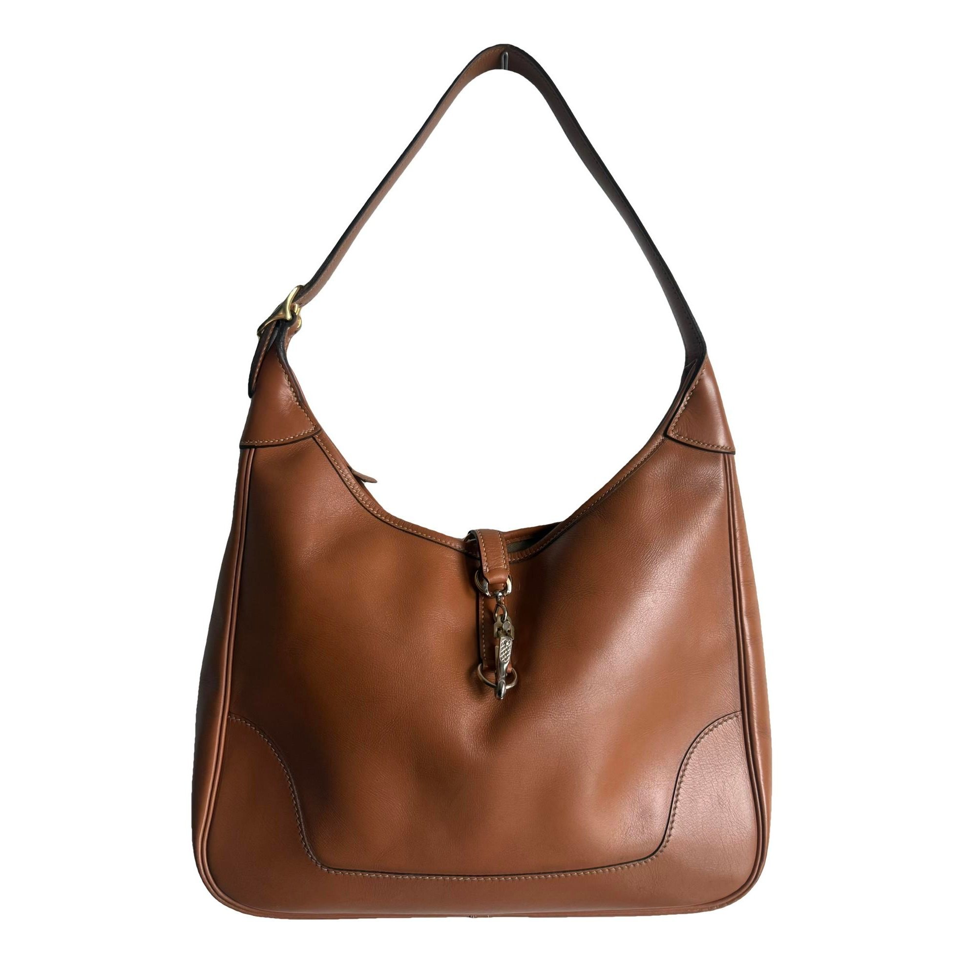 Trim leather handbag