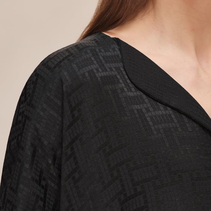 Noir "Mosaique" Belted Caftan